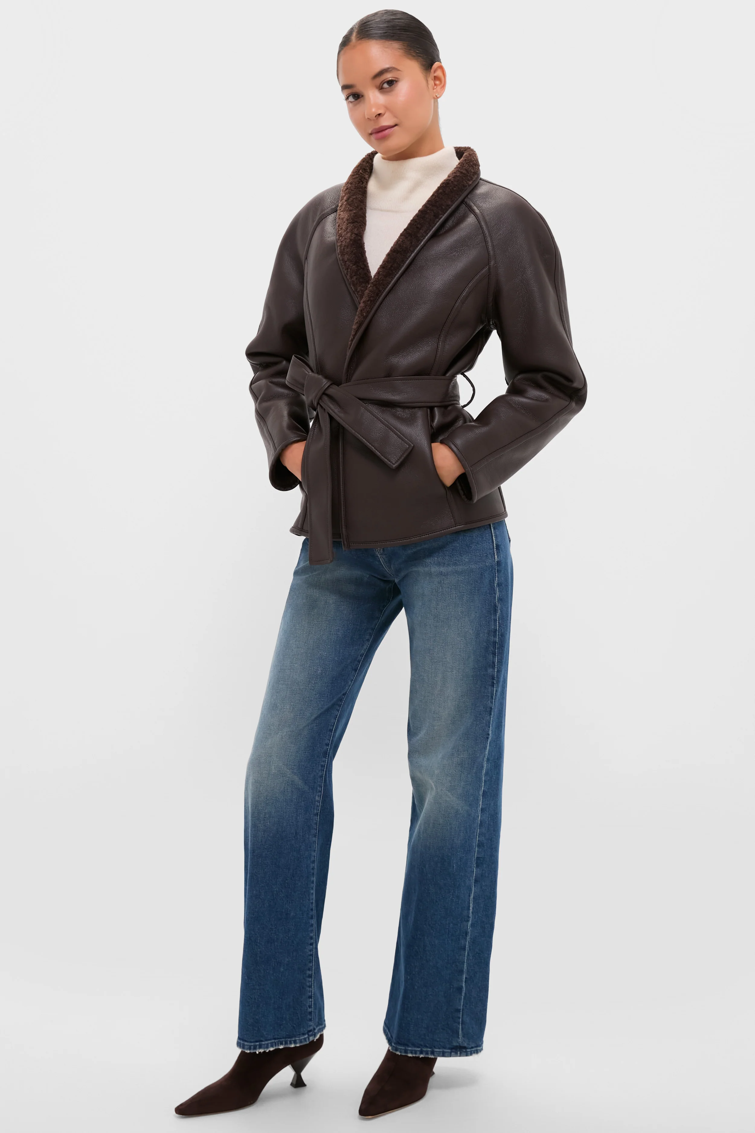 Reversible Marron Fur Coat - Image 7