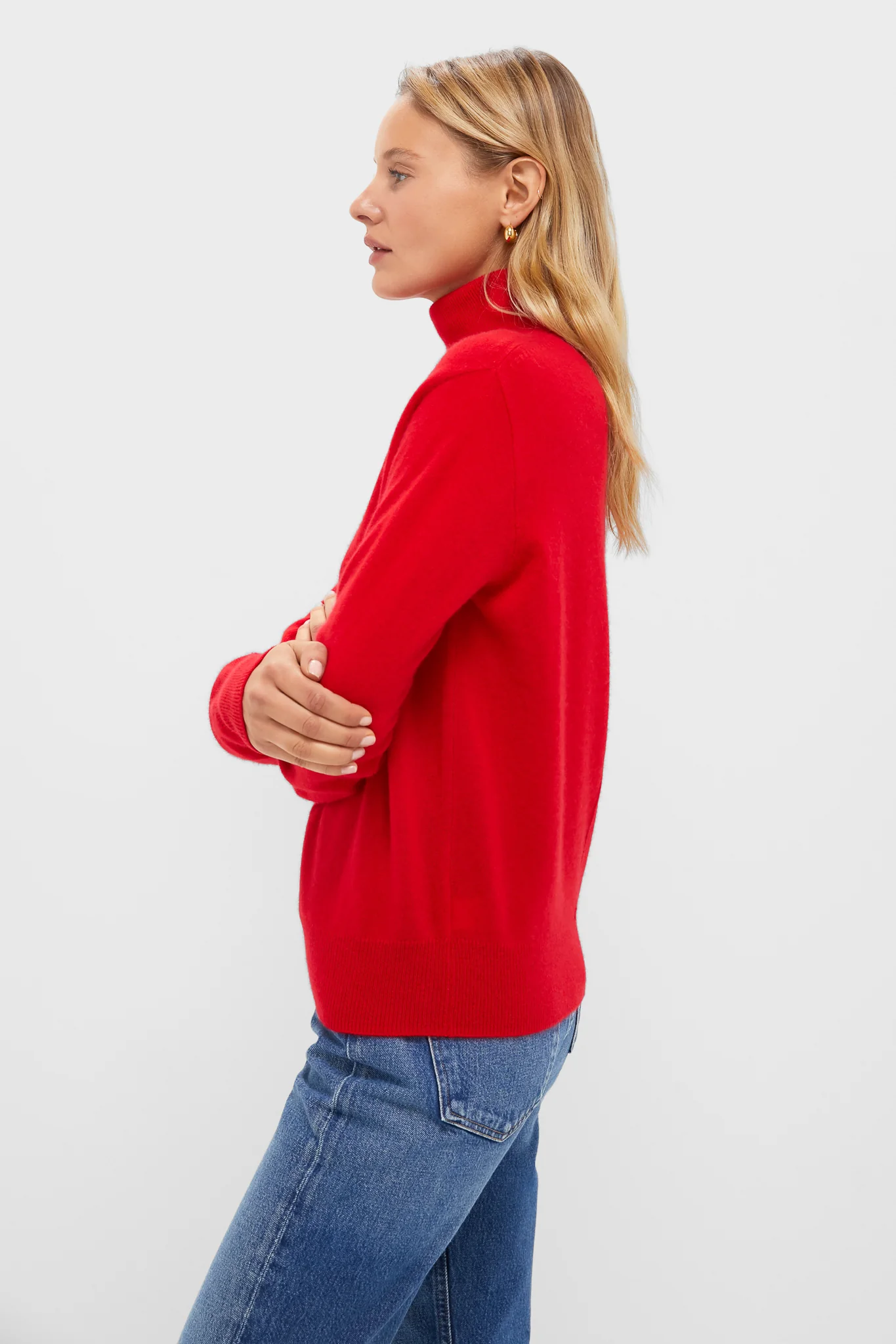 Martin Red Cashmere Turtleneck Sweater - Image 3