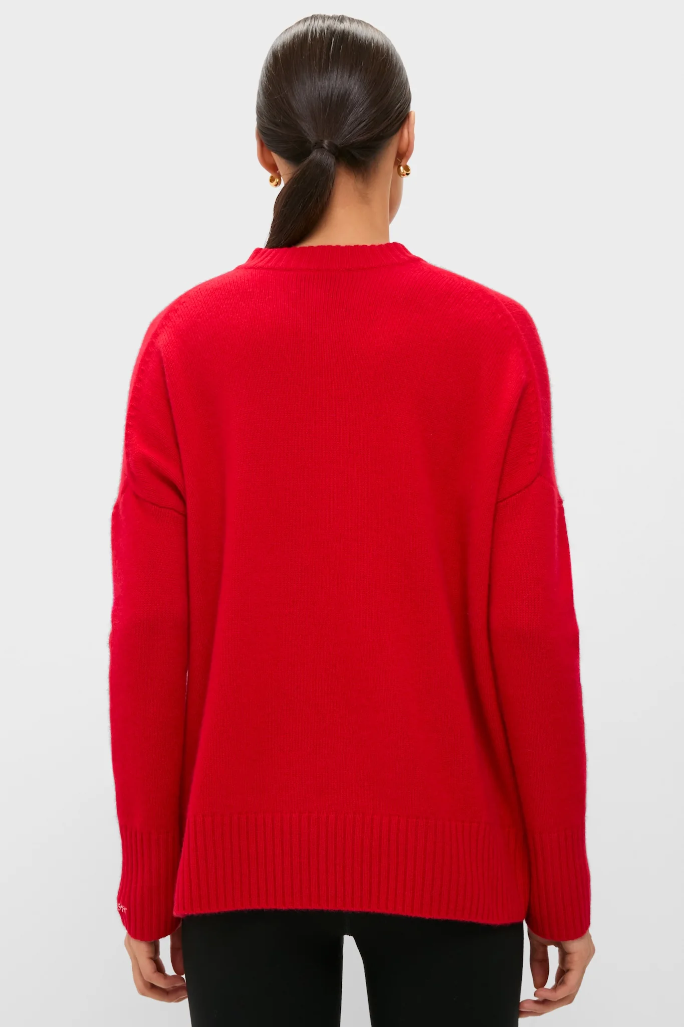 Martin Red Cassie V-Neck Cashmere Sweater - Image 4