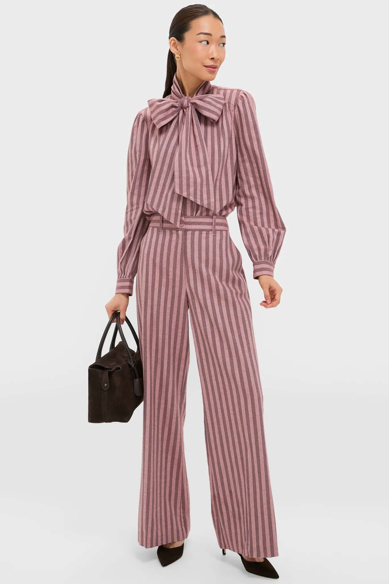 Mauve Stripe Wyatt Pants - Image 2