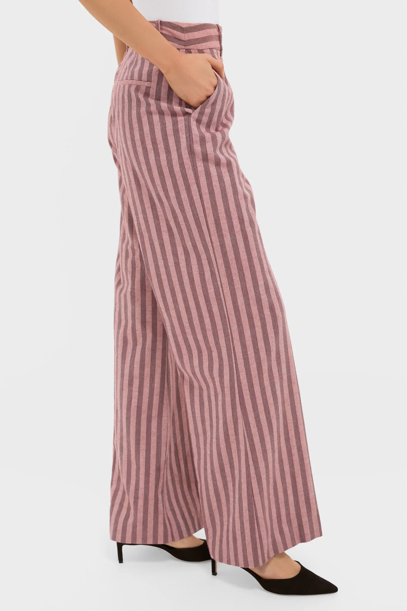 Mauve Stripe Wyatt Pants - Image 3