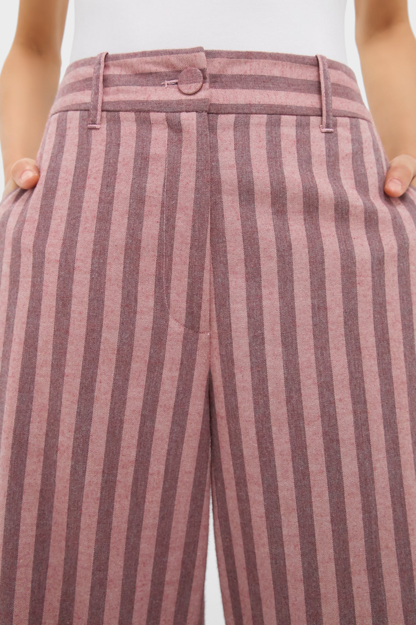 Mauve Stripe Wyatt Pants - Image 5