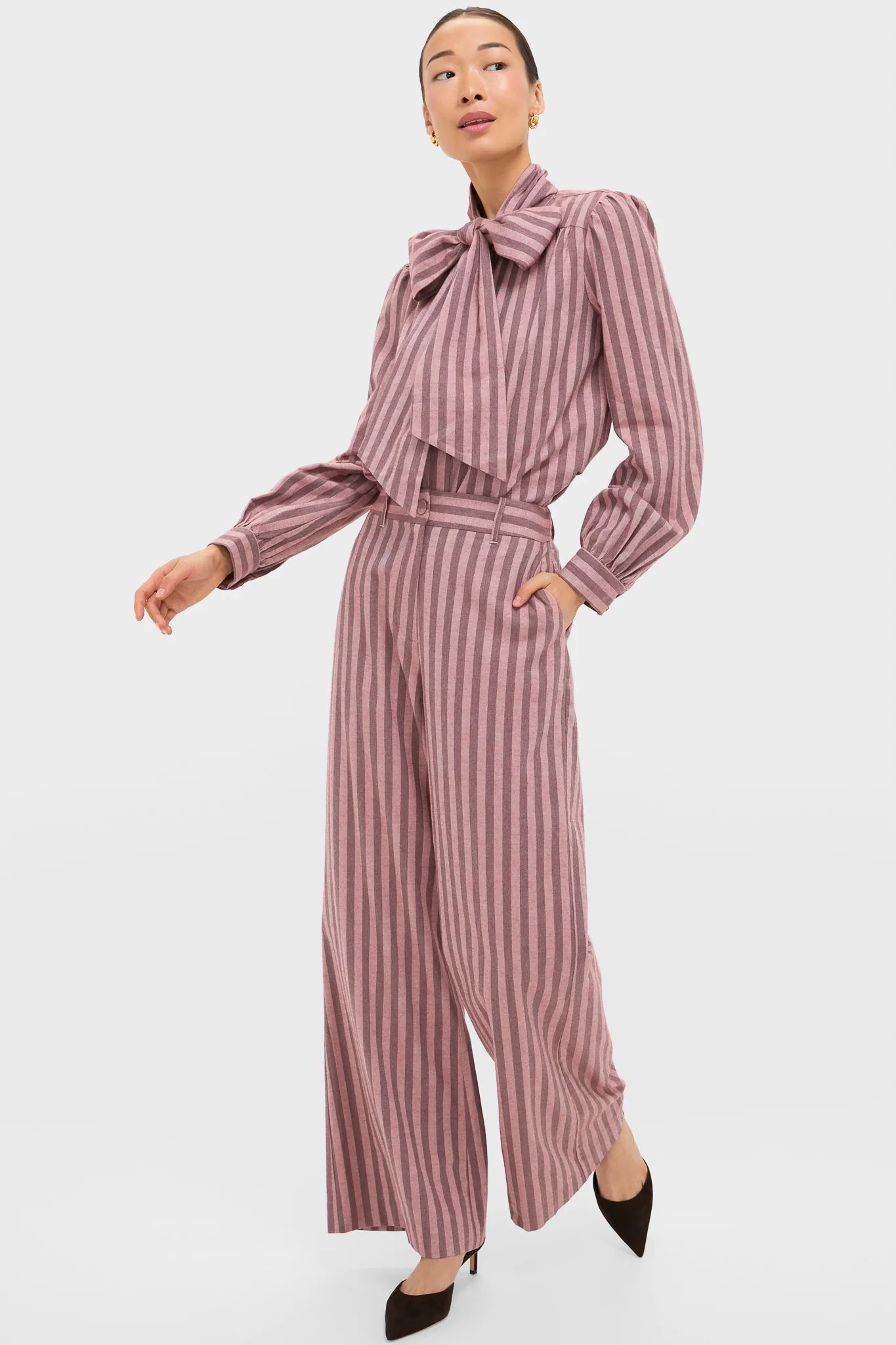 Mauve Stripe Wyatt Pants - Image 6