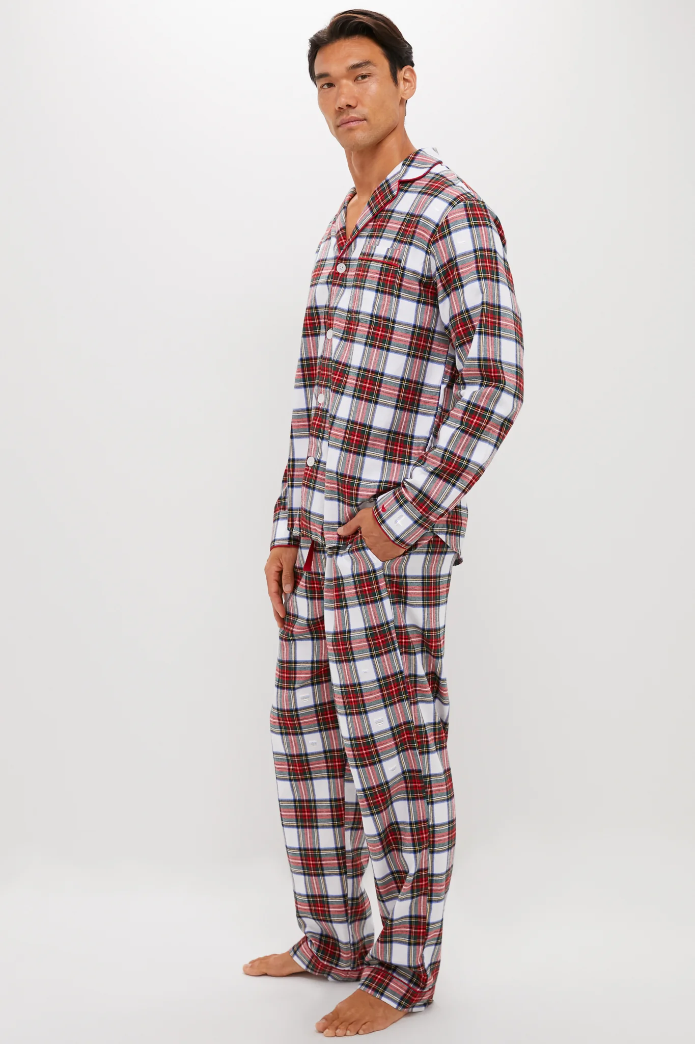 Mens Balmoral Tartan Pajama Set - Image 3