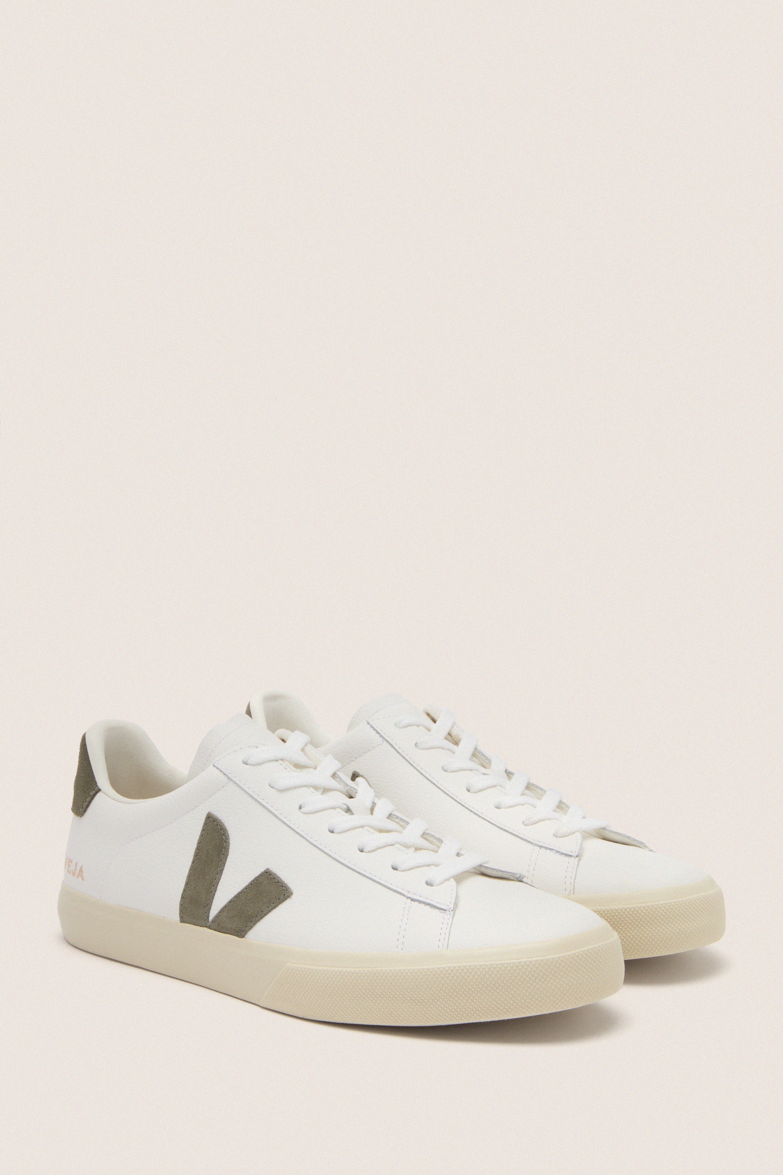 Mens Extra White Kaki Campo Sneakers - Image 4
