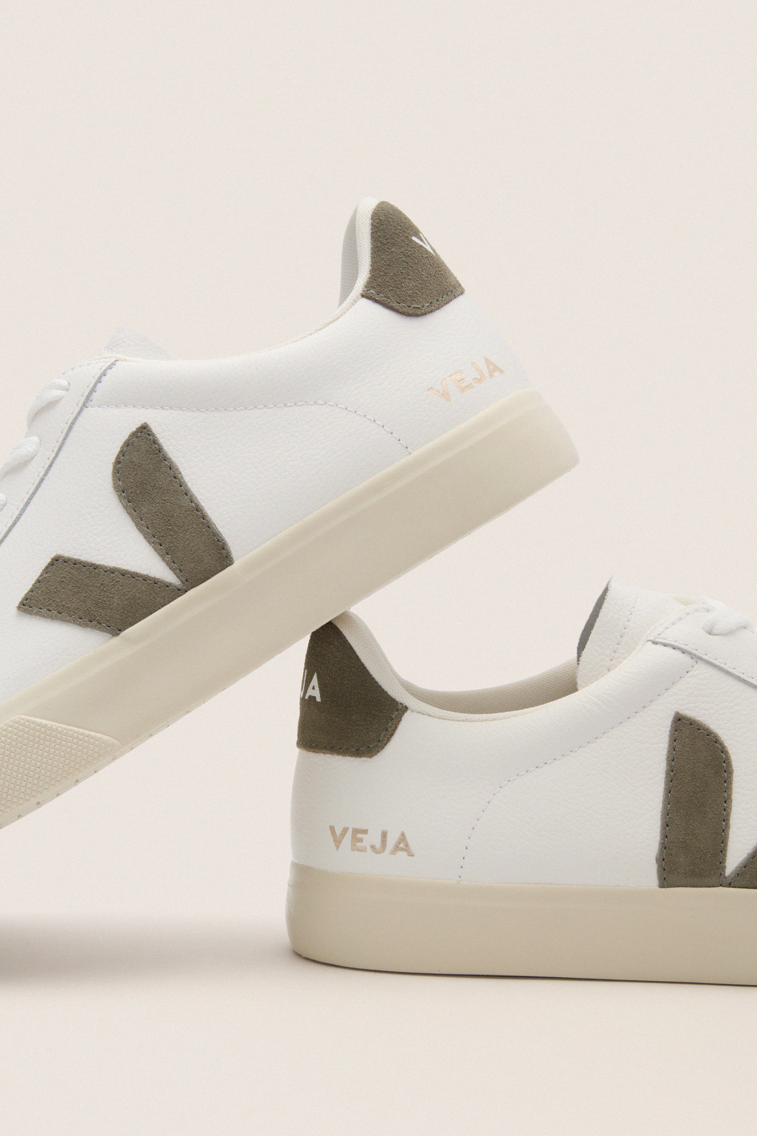 Mens Extra White Kaki Campo Sneakers - Image 5