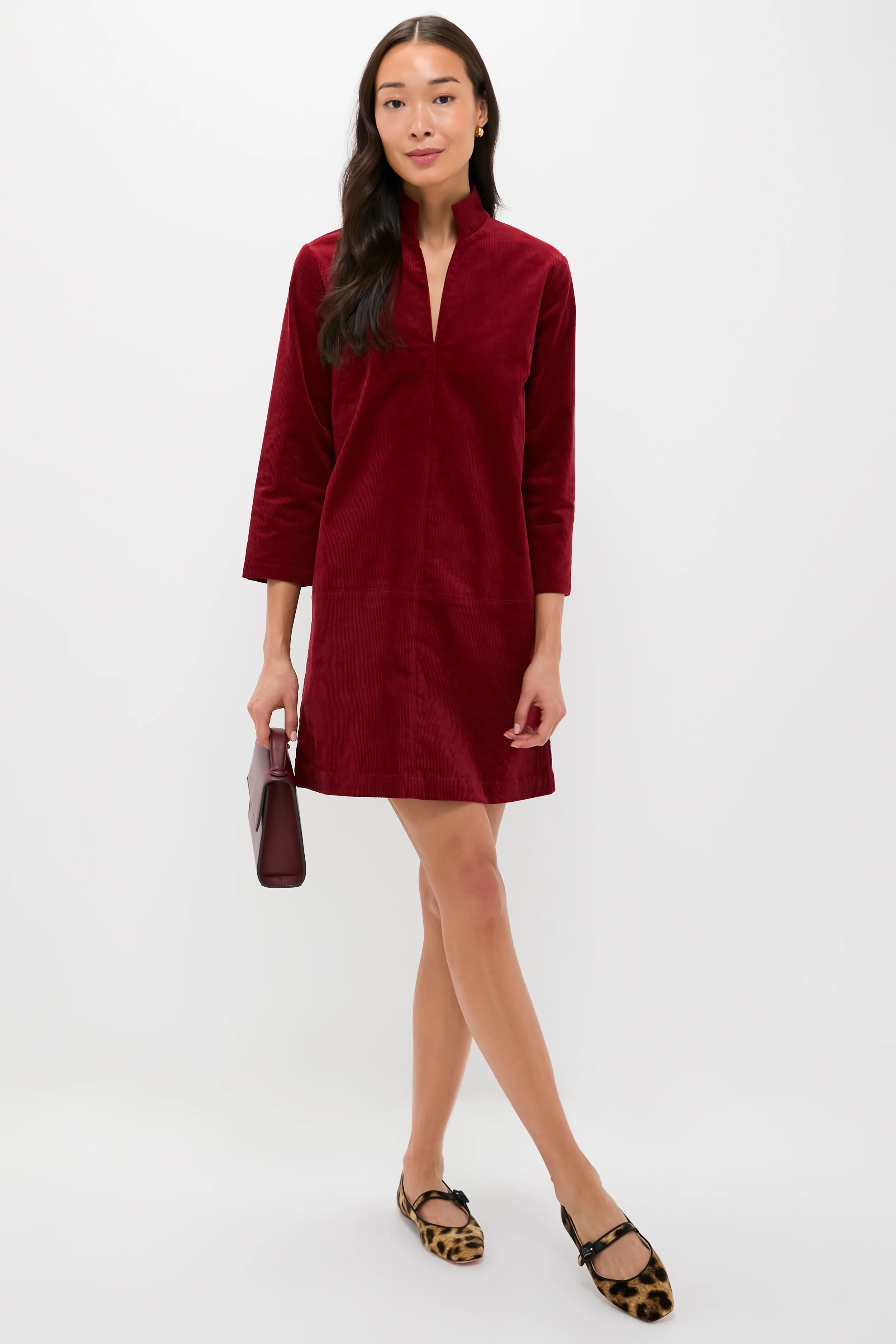 Merlot Corduroy Clifton Dress - Image 3