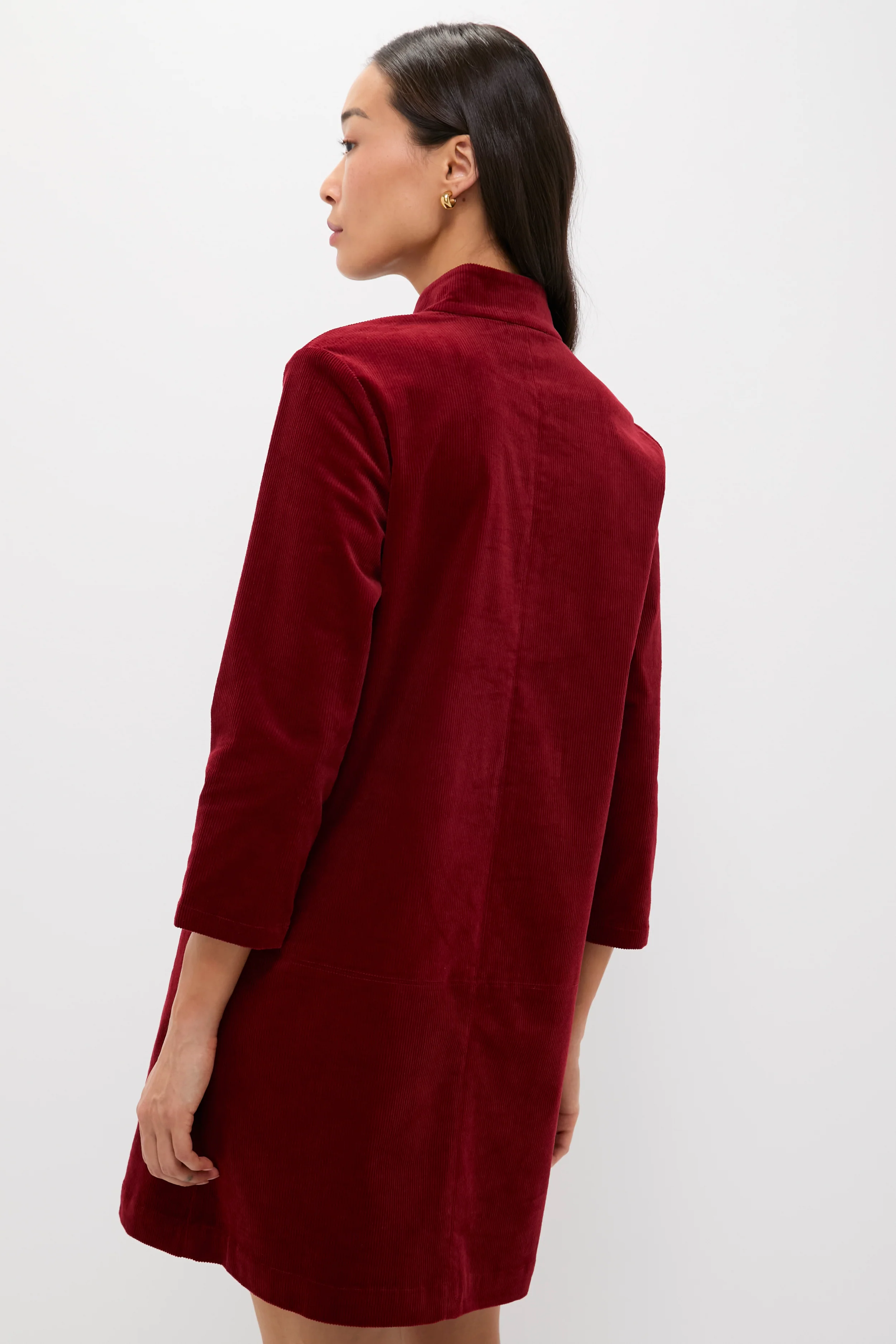 Merlot Corduroy Clifton Dress - Image 5