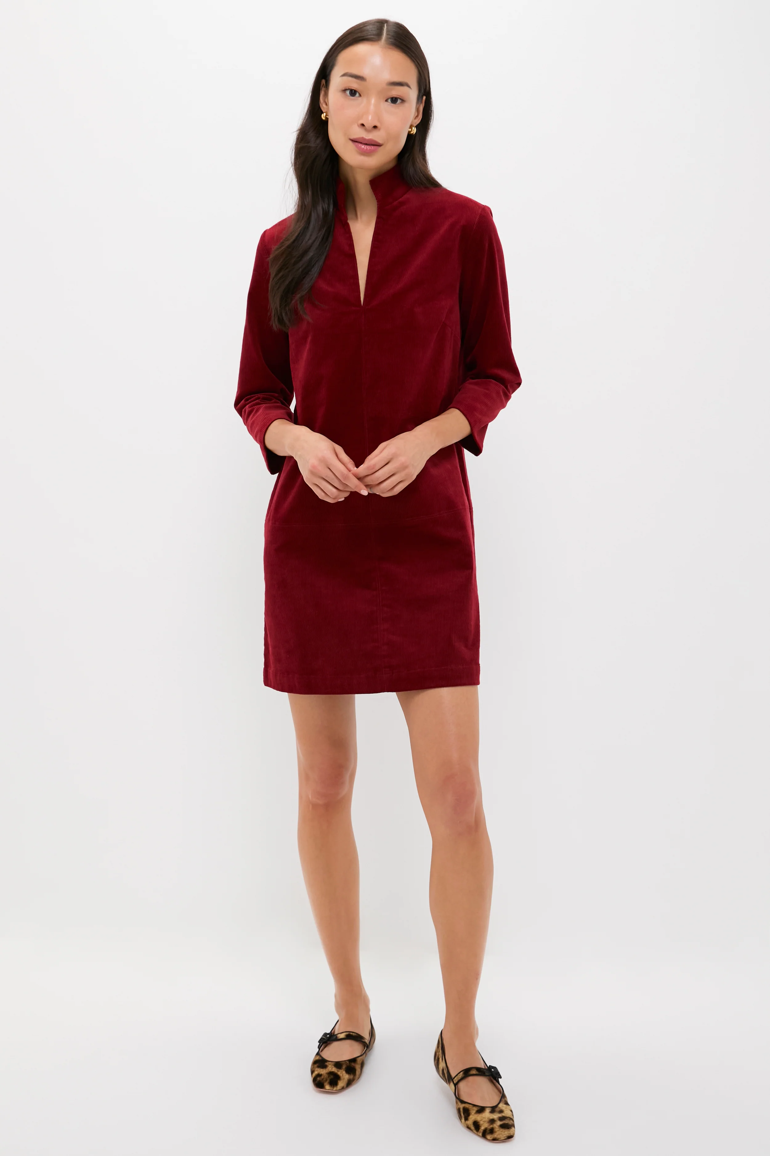 Merlot Corduroy Clifton Dress - Image 7