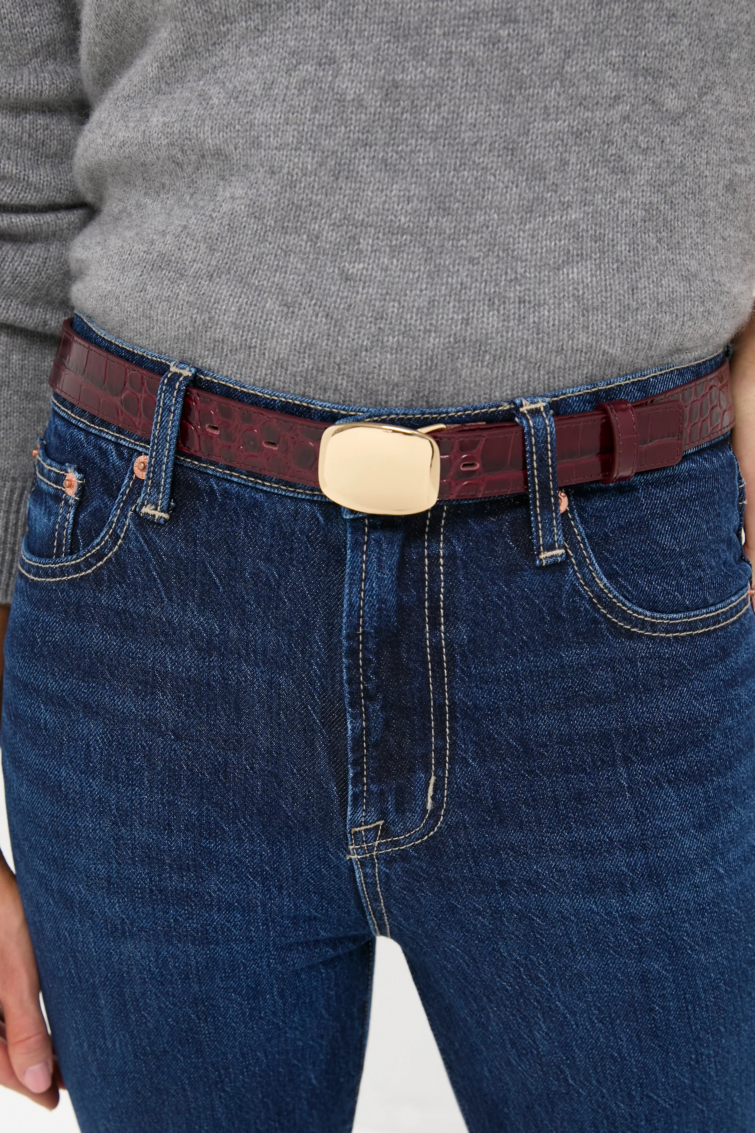 Merlot Jacob Croco Belt - Image 3