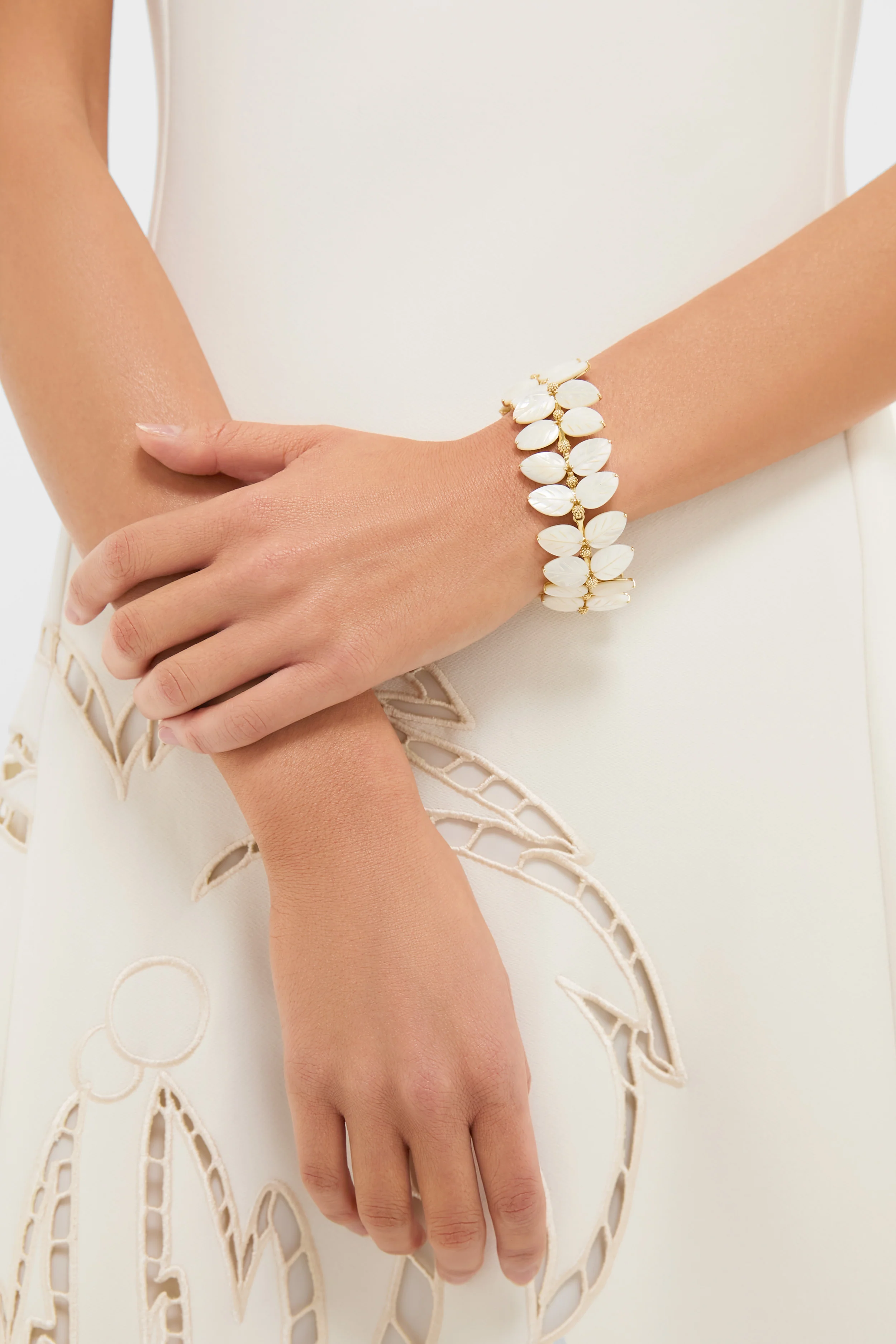 Mermaid Garden Vine Bracelet, 7" - MOP - Image 2