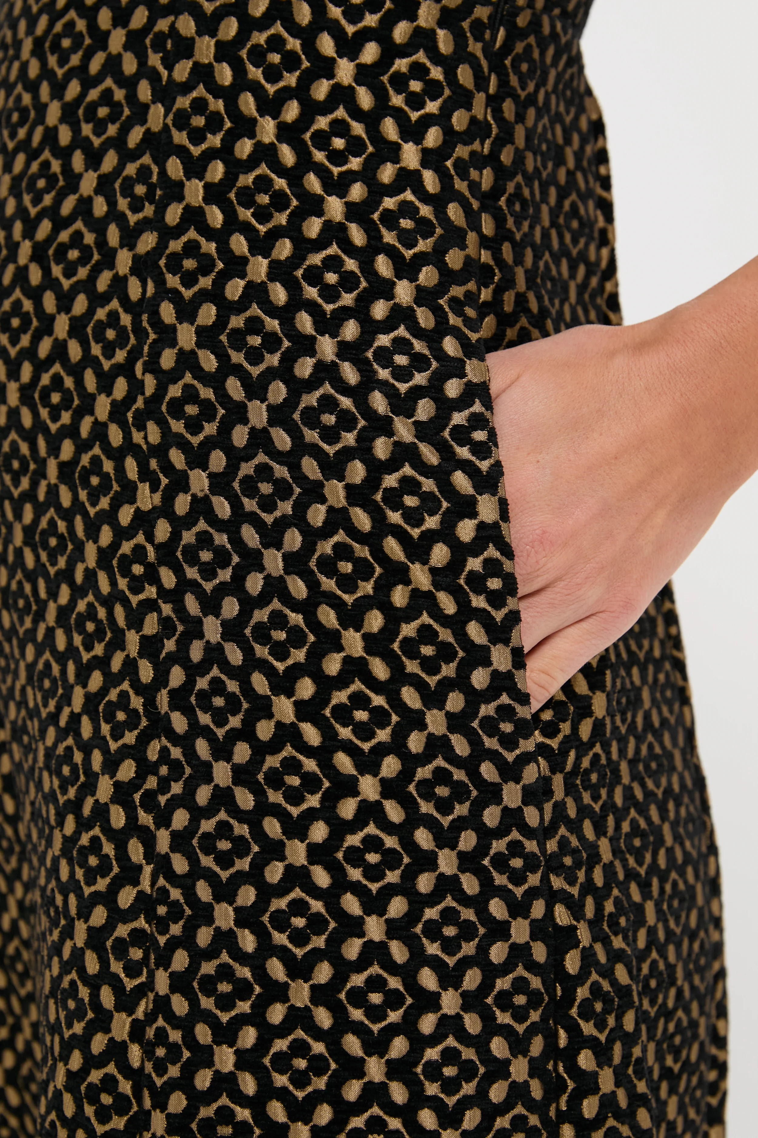 Metallic Brocade Matilda Midi Dress - Image 6