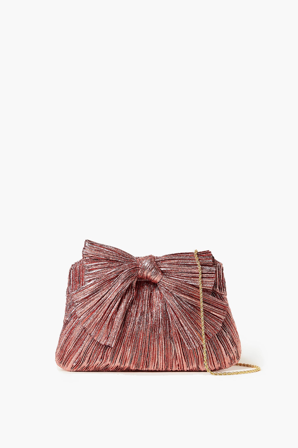 Metallic Rose Rayne Clutch