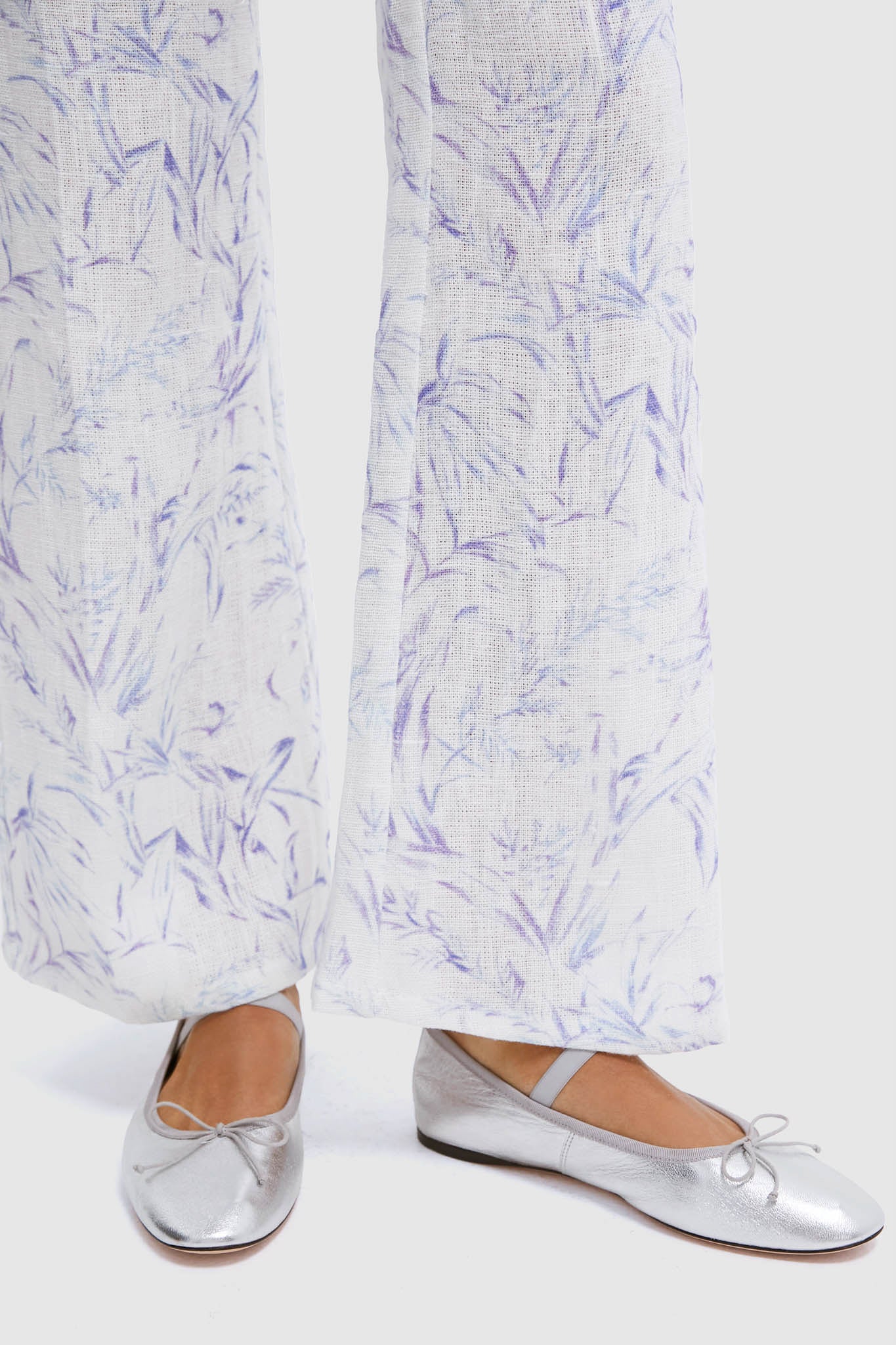 Metallic Silver Leonie Flats - Image 2