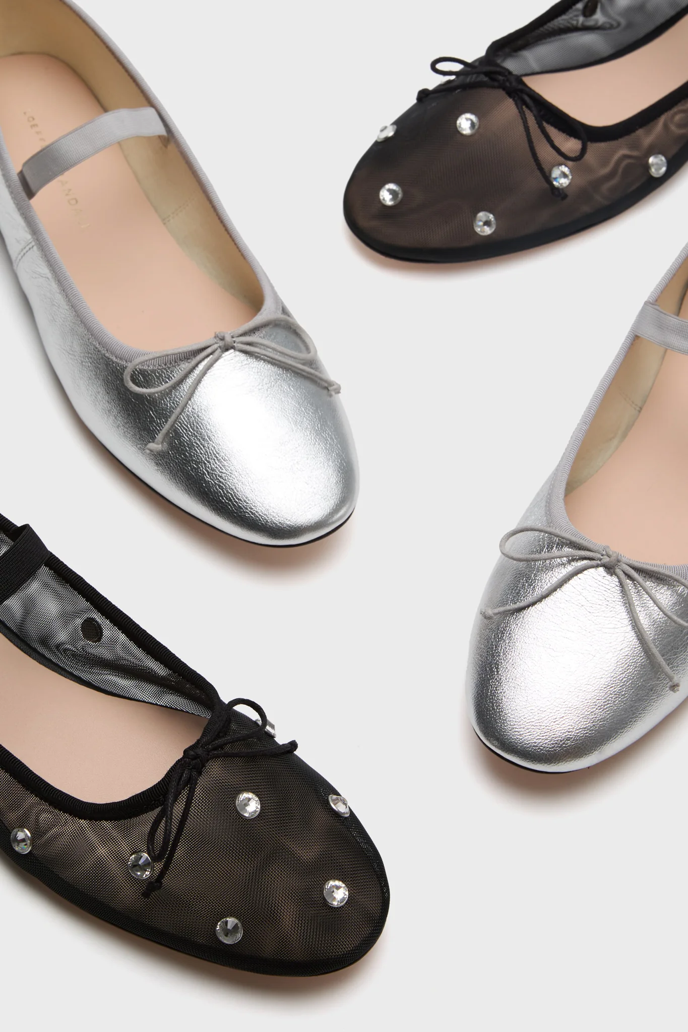 Metallic Silver Leonie Flats - Image 4