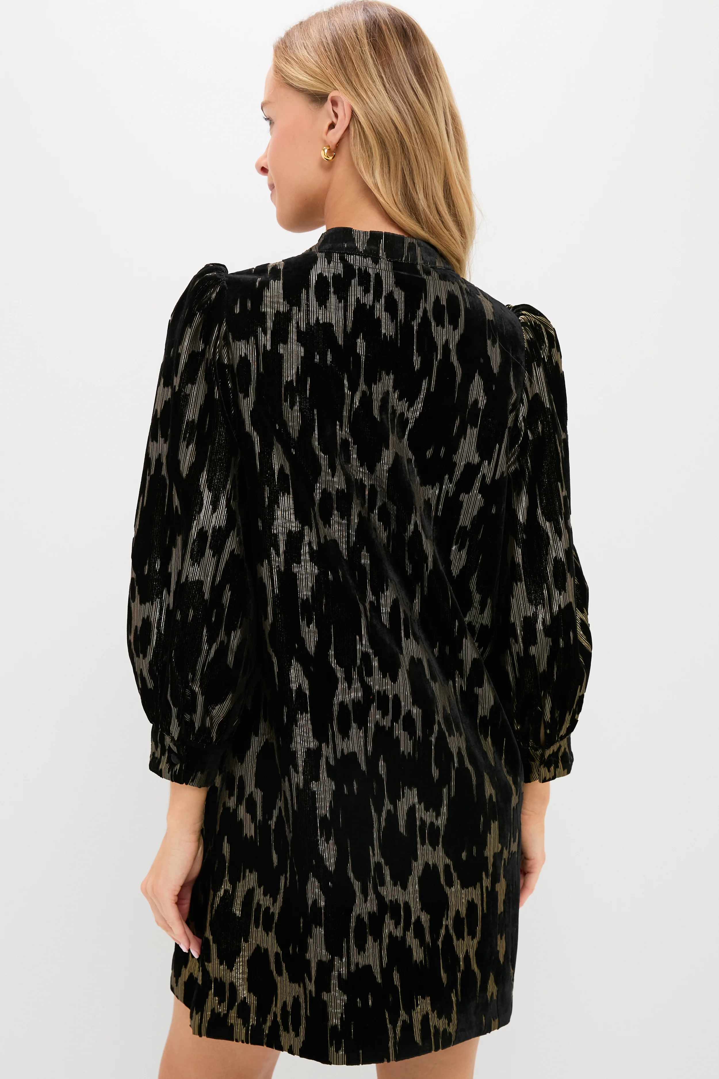 Metallic Velvet Burnout Samantha Dress - Image 4