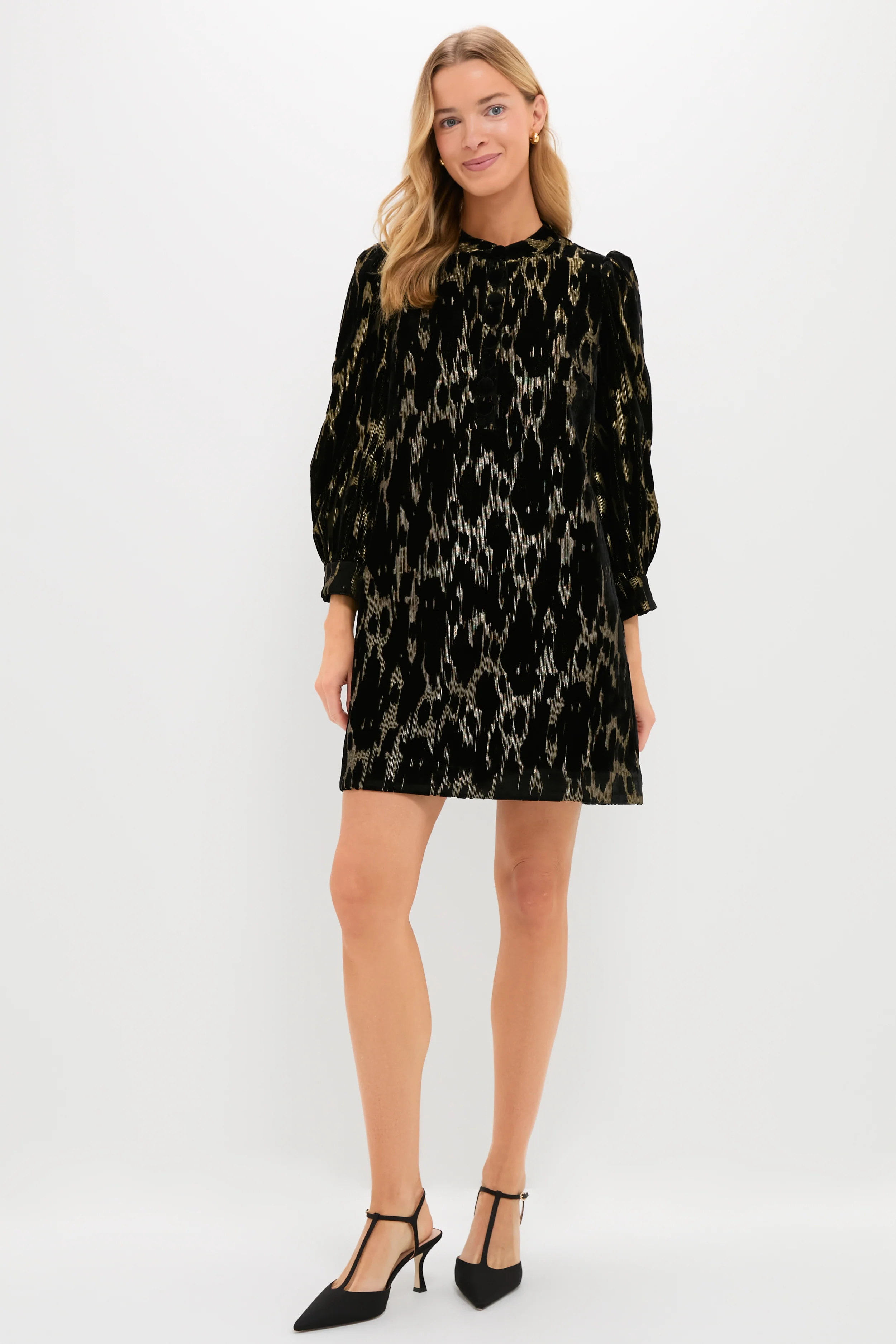 Metallic Velvet Burnout Samantha Dress - Image 6