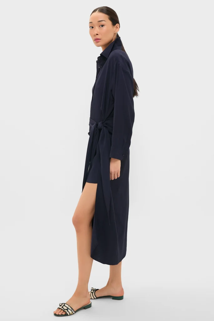 Midnight Alessandra Sarong Shirt Dress - Image 3