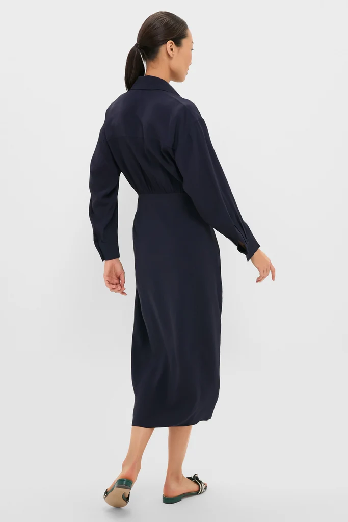 Midnight Alessandra Sarong Shirt Dress - Image 4