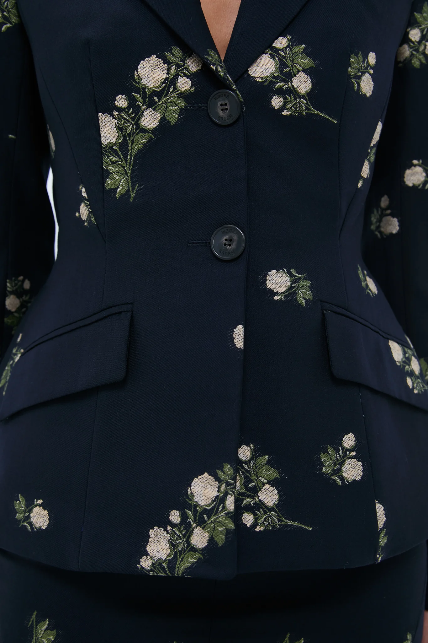 Midnight Blue Fitted Single Breasted Blazer - Image 5