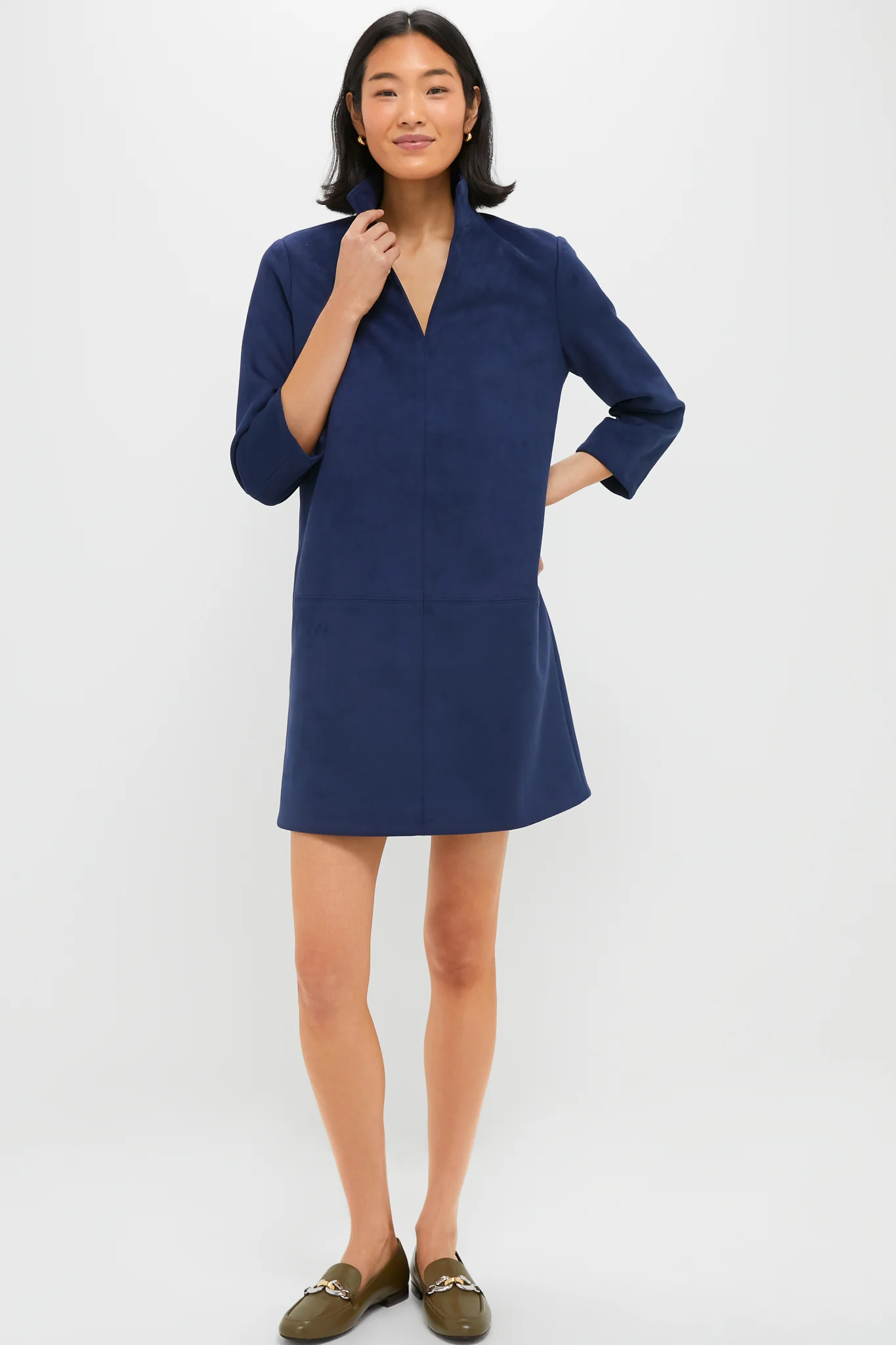 Midnight Blue Vegan Suede Clifton Dress - Image 6