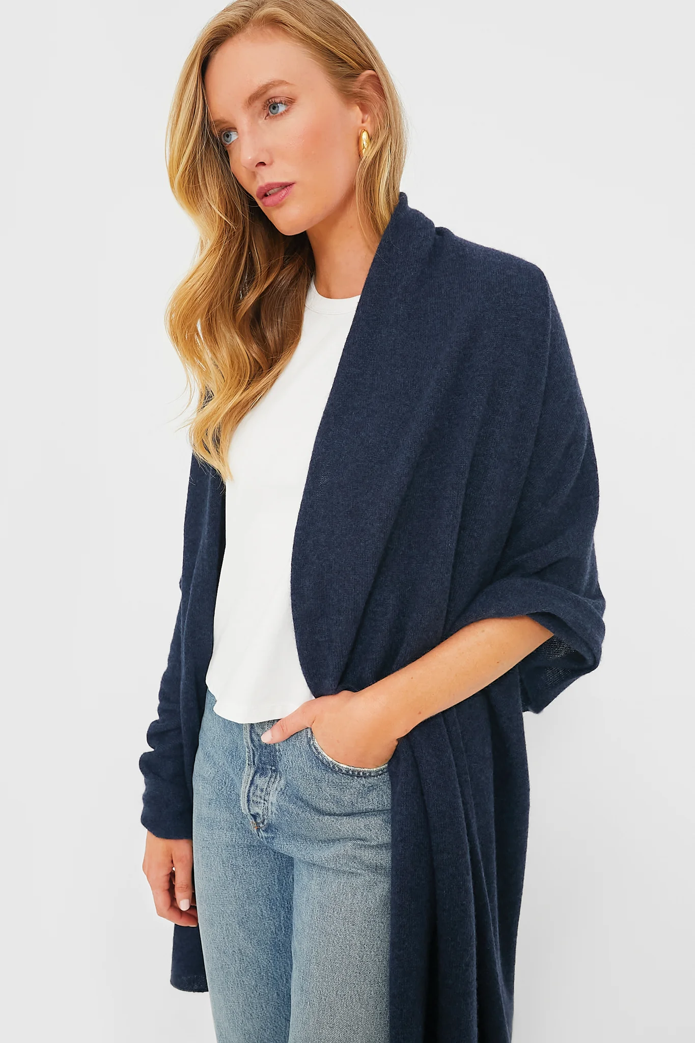 Midnight Cashmere Blanket Scarf - Image 3