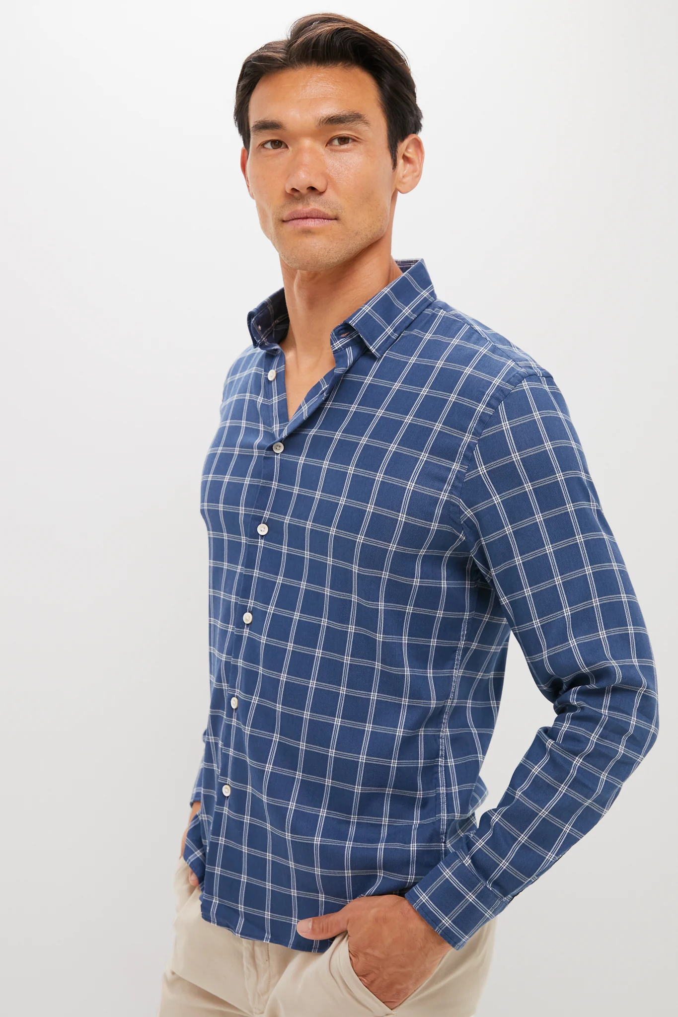 Midnight Cloud Plaid Movement Monterrey Shirt - Image 3