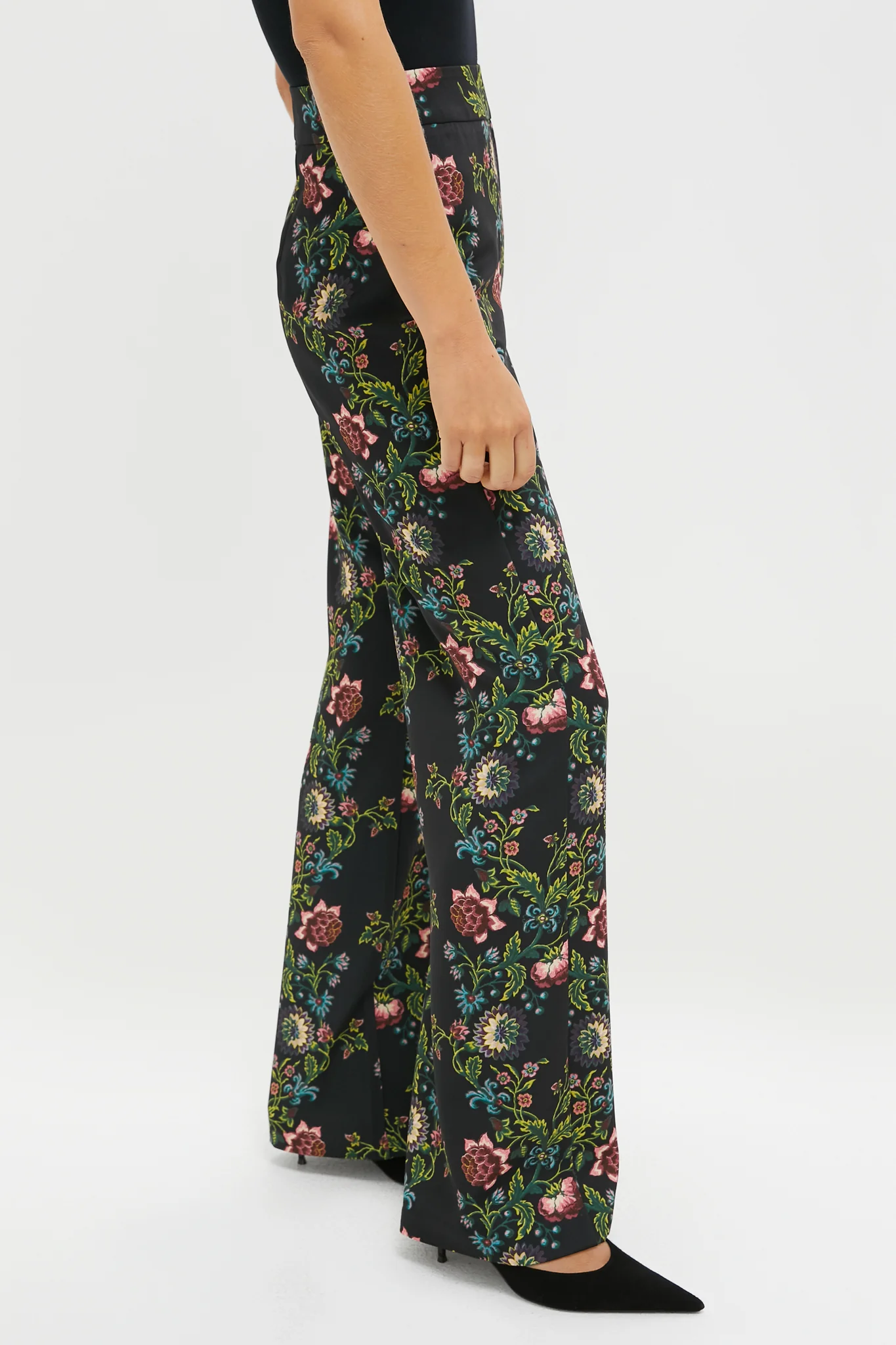 Midnight Moonflower Drapey Twill Erin Pants - Image 3