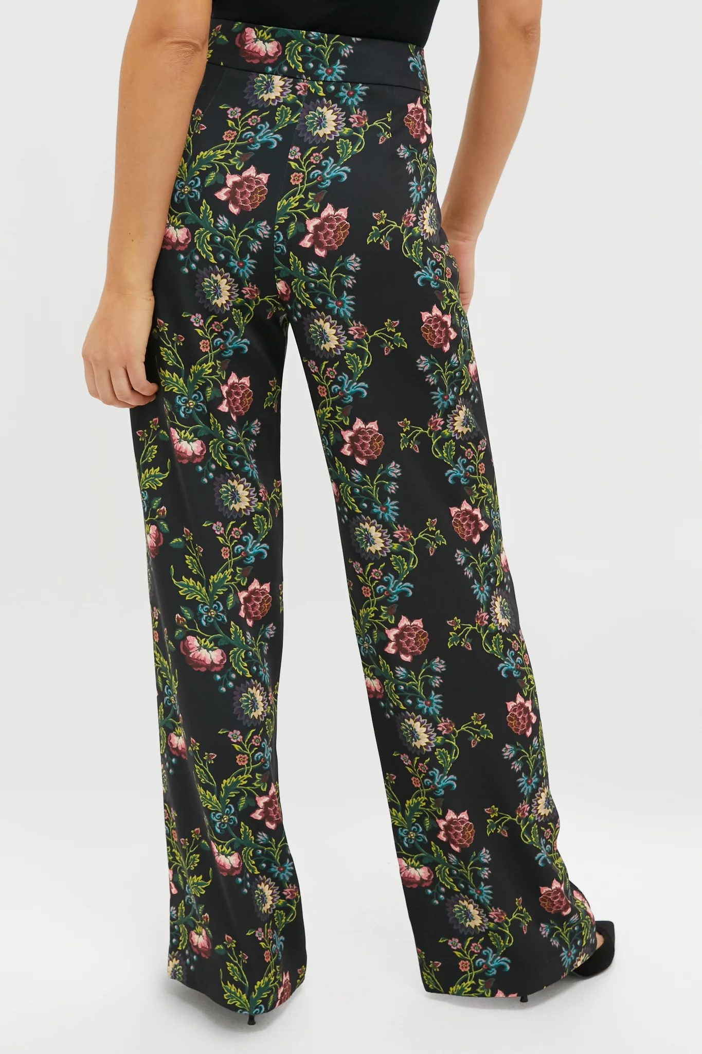 Midnight Moonflower Drapey Twill Erin Pants - Image 4