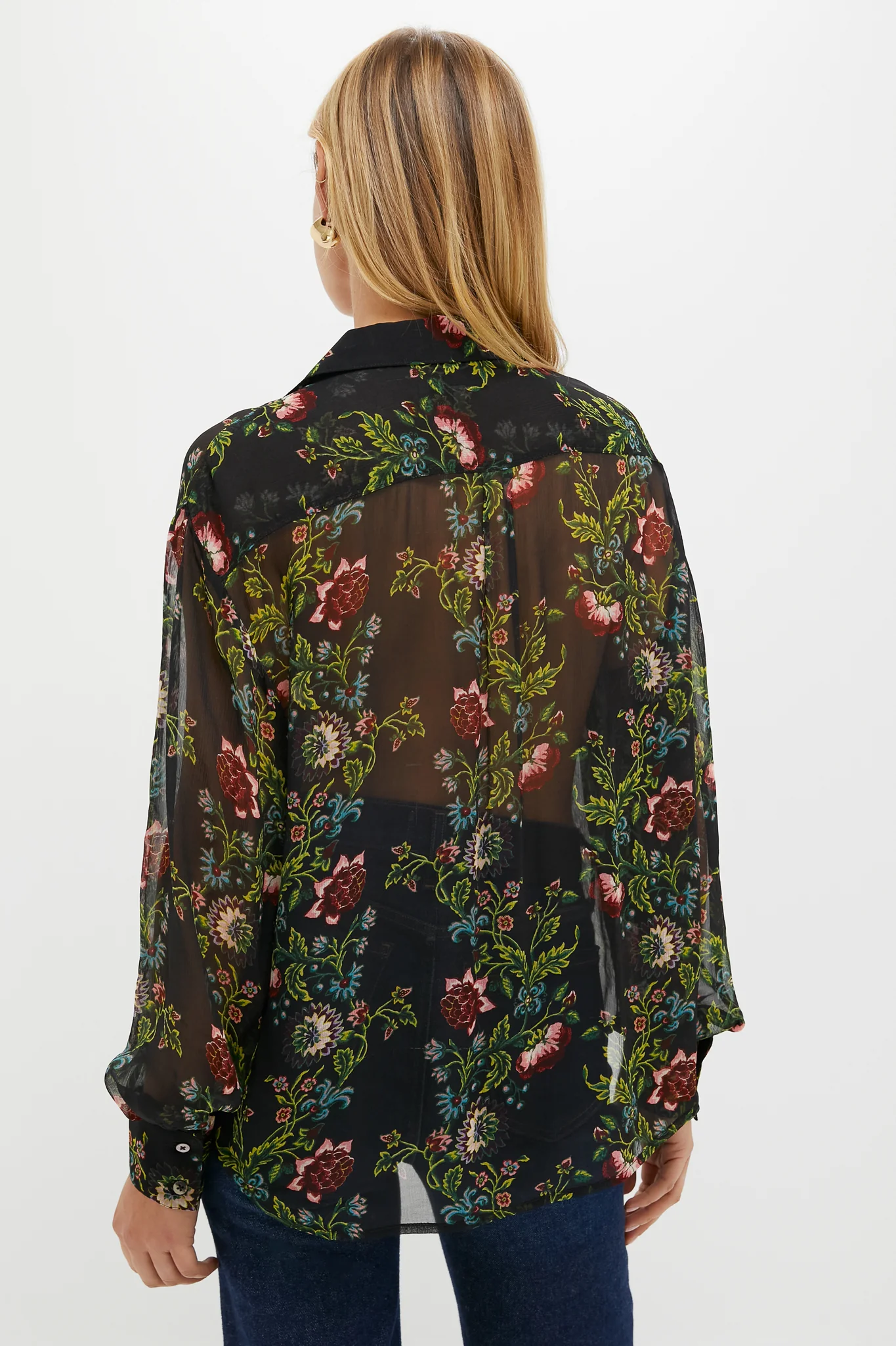 Midnight Moonflower Sheer Alysse Blouse - Image 4