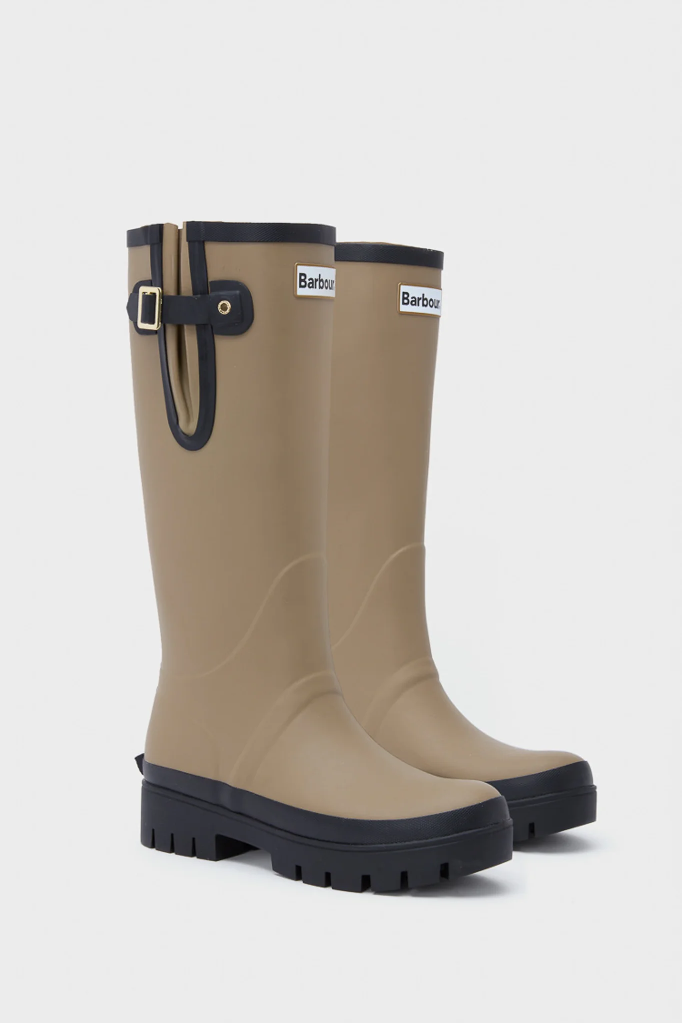 Military Brown Leighton Tall Welly Boots - Image 4
