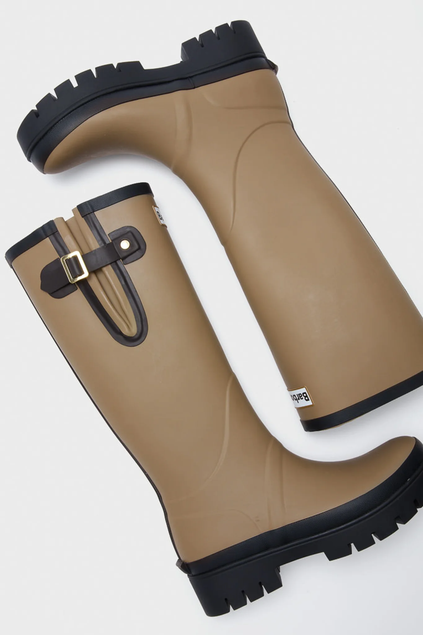 Military Brown Leighton Tall Welly Boots - Image 5