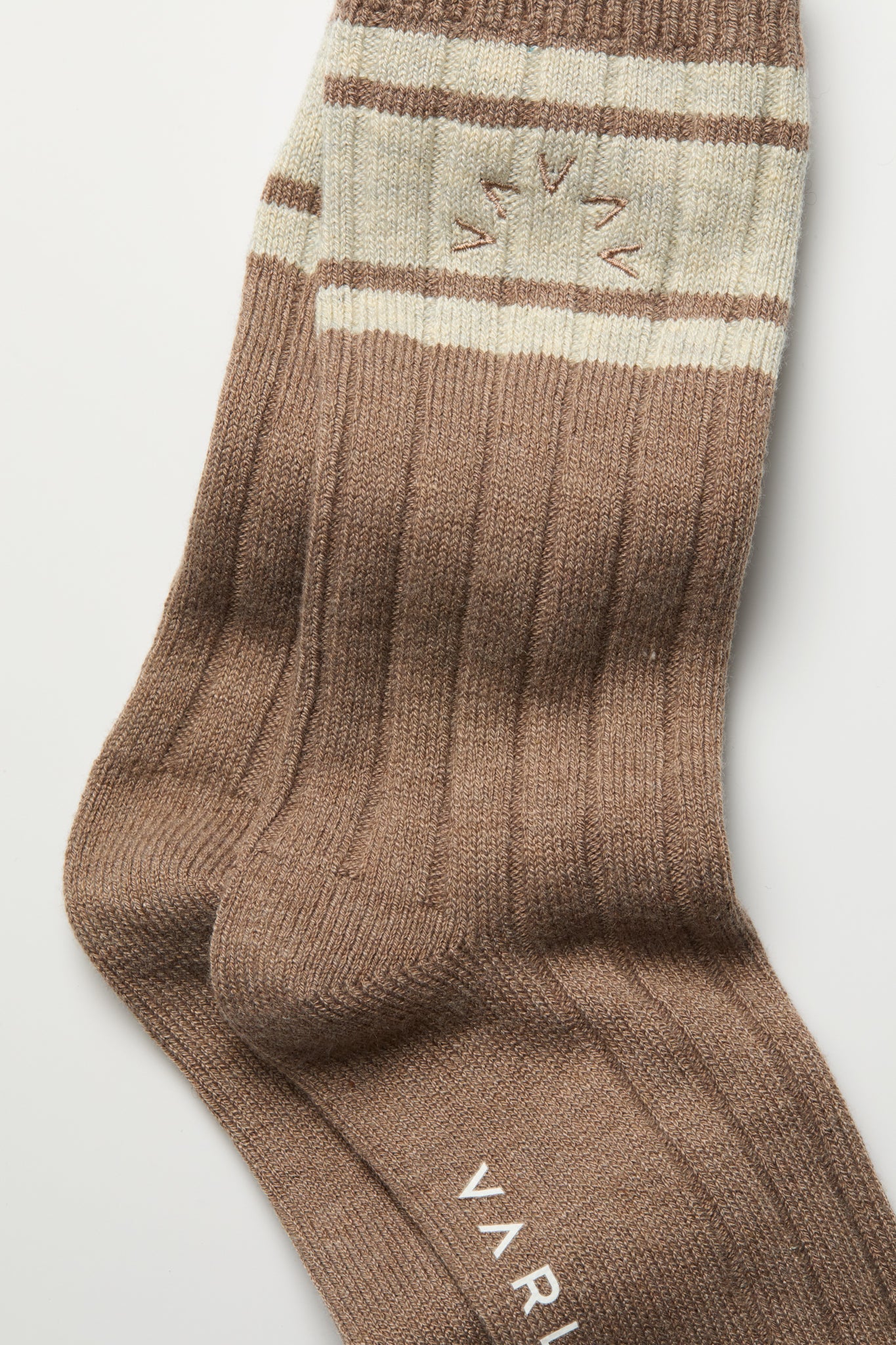 Mink Taupe Marl Malissa Plush Wide Rib Sock - Image 3