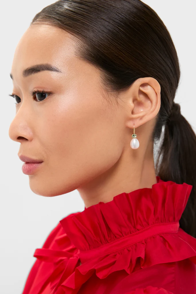 Mint Ellie Pearl Drop Earrings - Image 2
