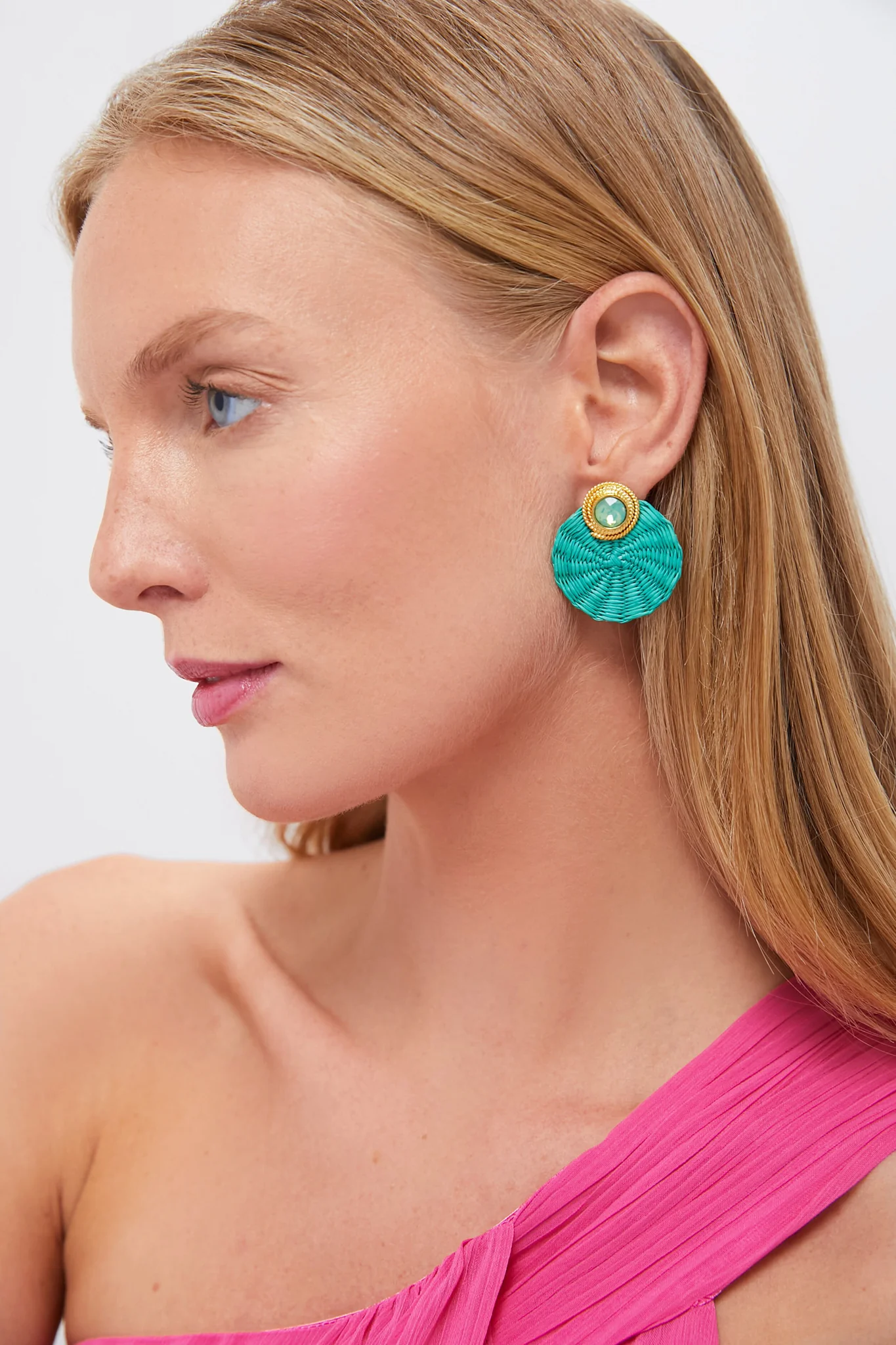 Mint Green Iraca Dulcinea Studs - Image 2
