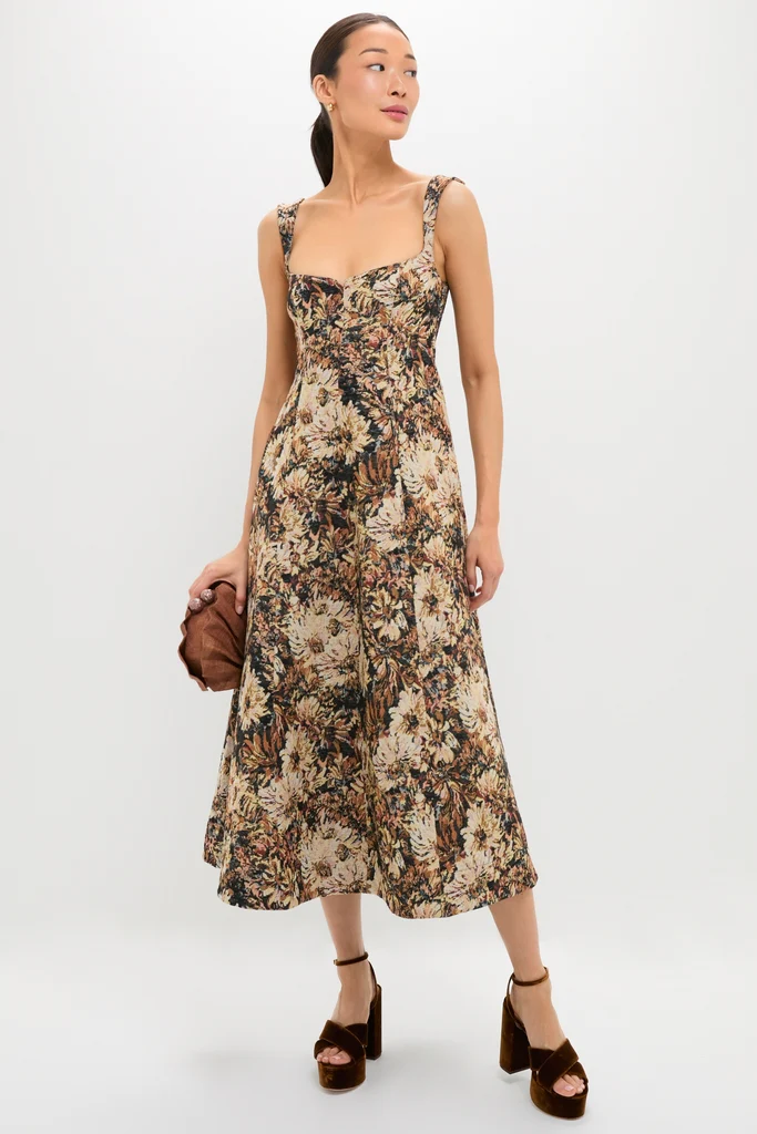 Mirelle Jacquard Zinnia Midi Dress - Image 2