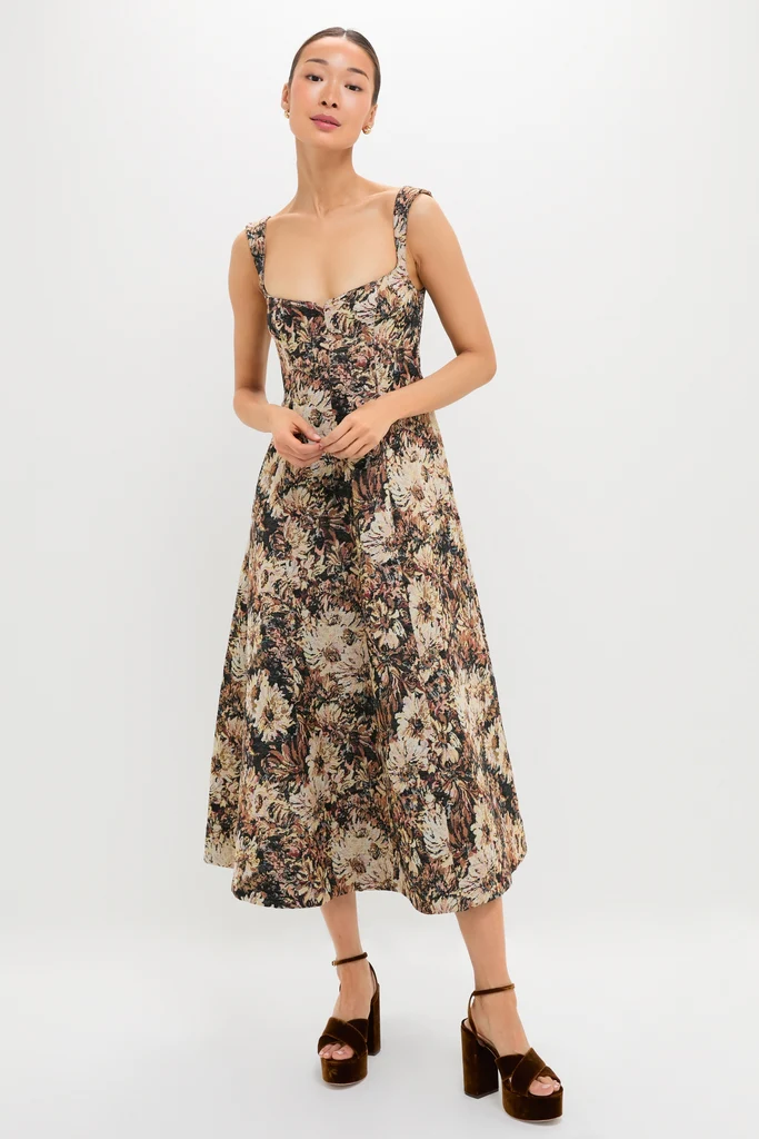 Mirelle Jacquard Zinnia Midi Dress - Image 6
