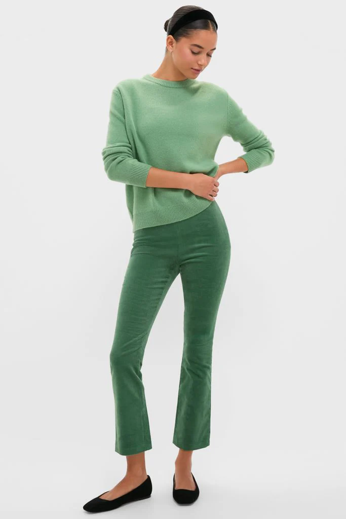Meadow Green Cashmere Boyfriend Bodie Crewneck Sweater - Image 2
