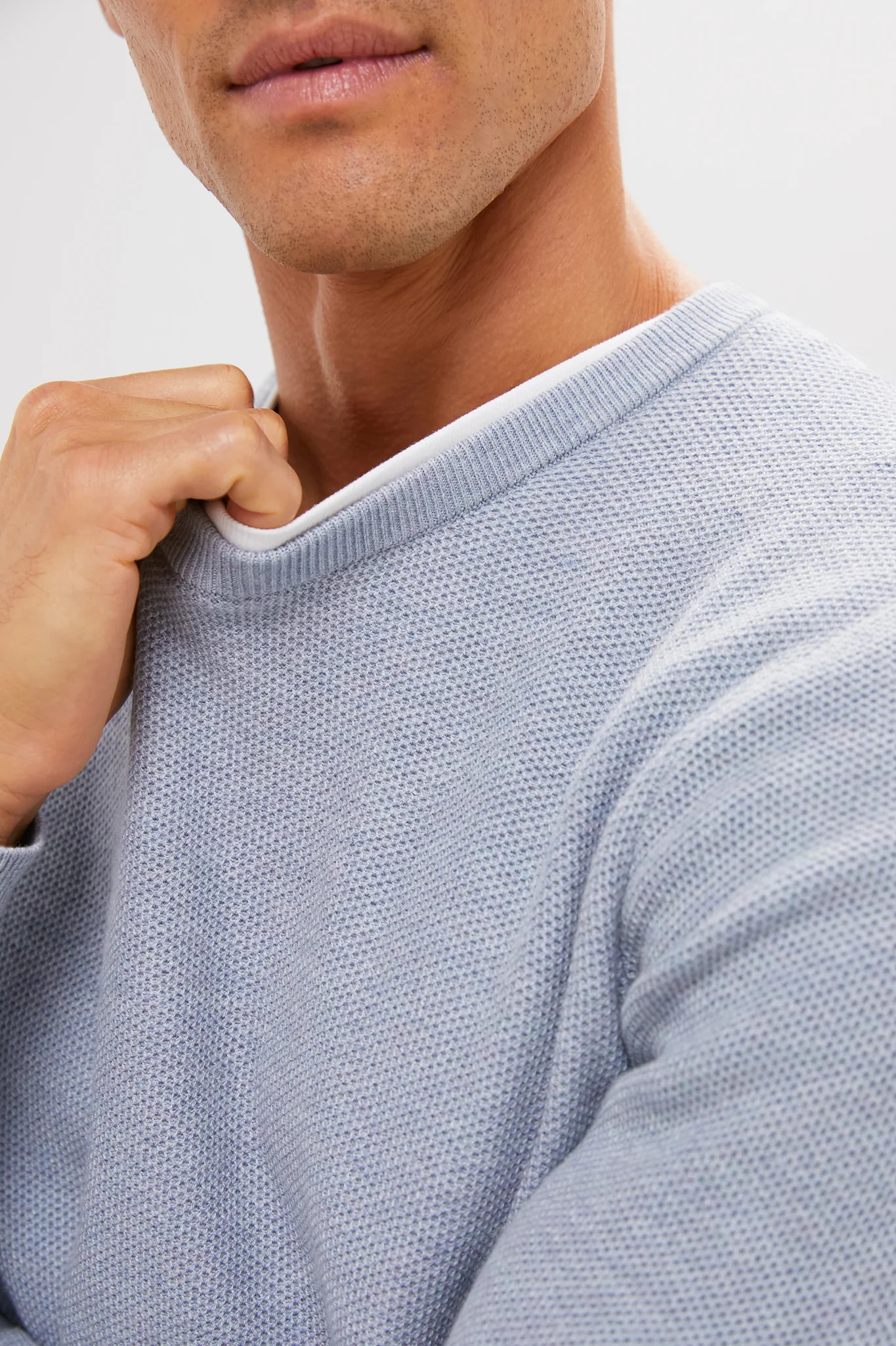 Misty Heather Gray Sweater Tee - Image 6