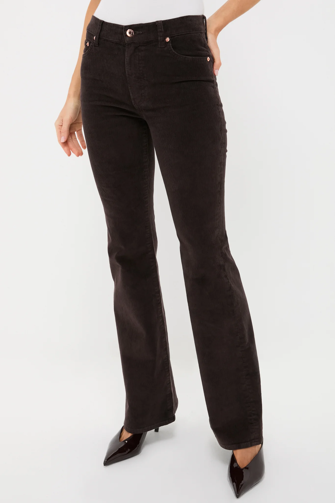 Mocha Kinsley Mid Rise Ultra Flare Cord