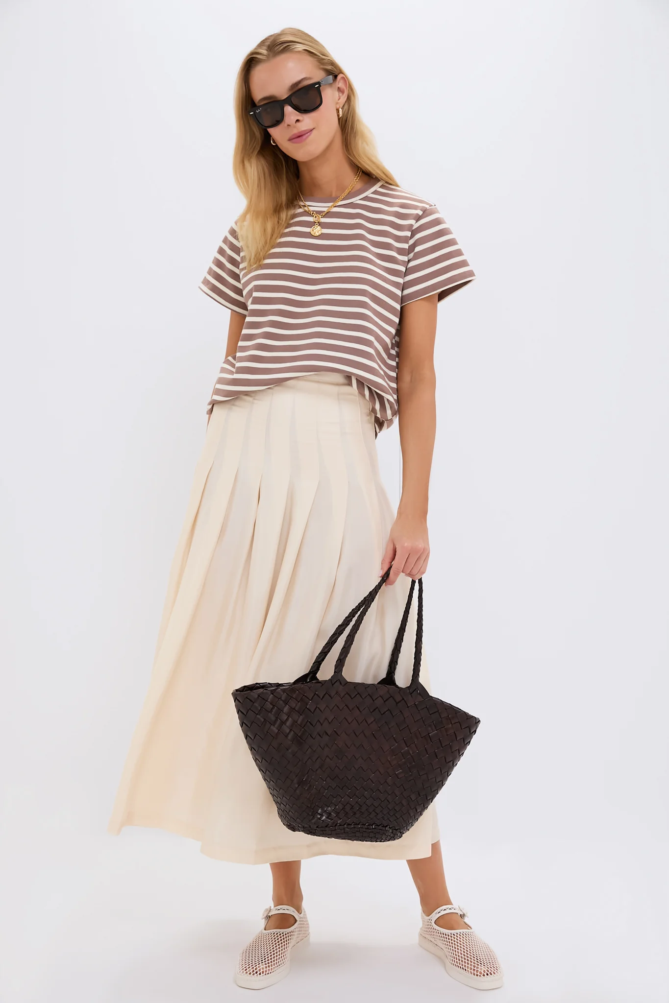 Mocha Stripe Parker Classic Tee - Image 3
