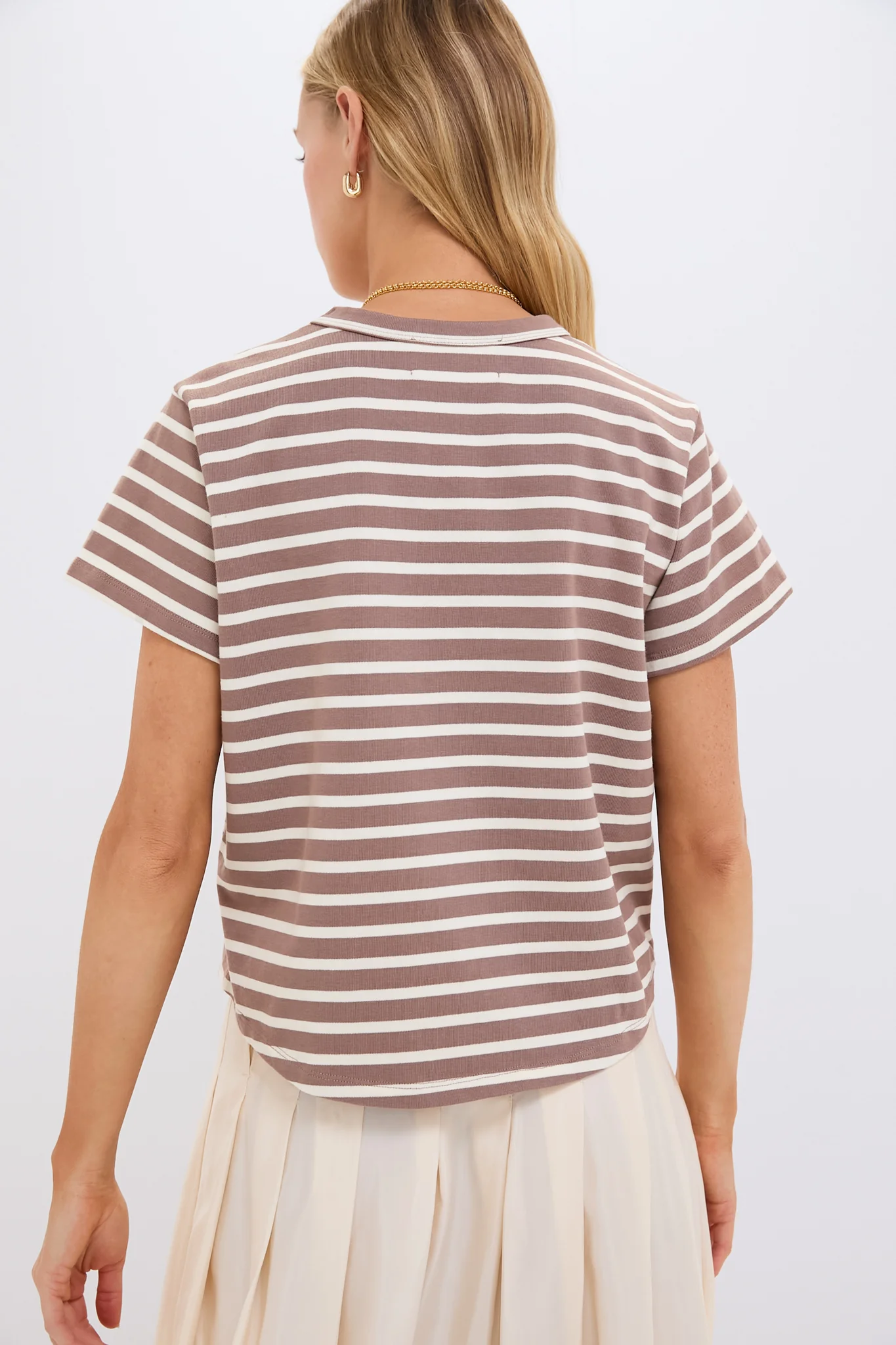 Mocha Stripe Parker Classic Tee - Image 5
