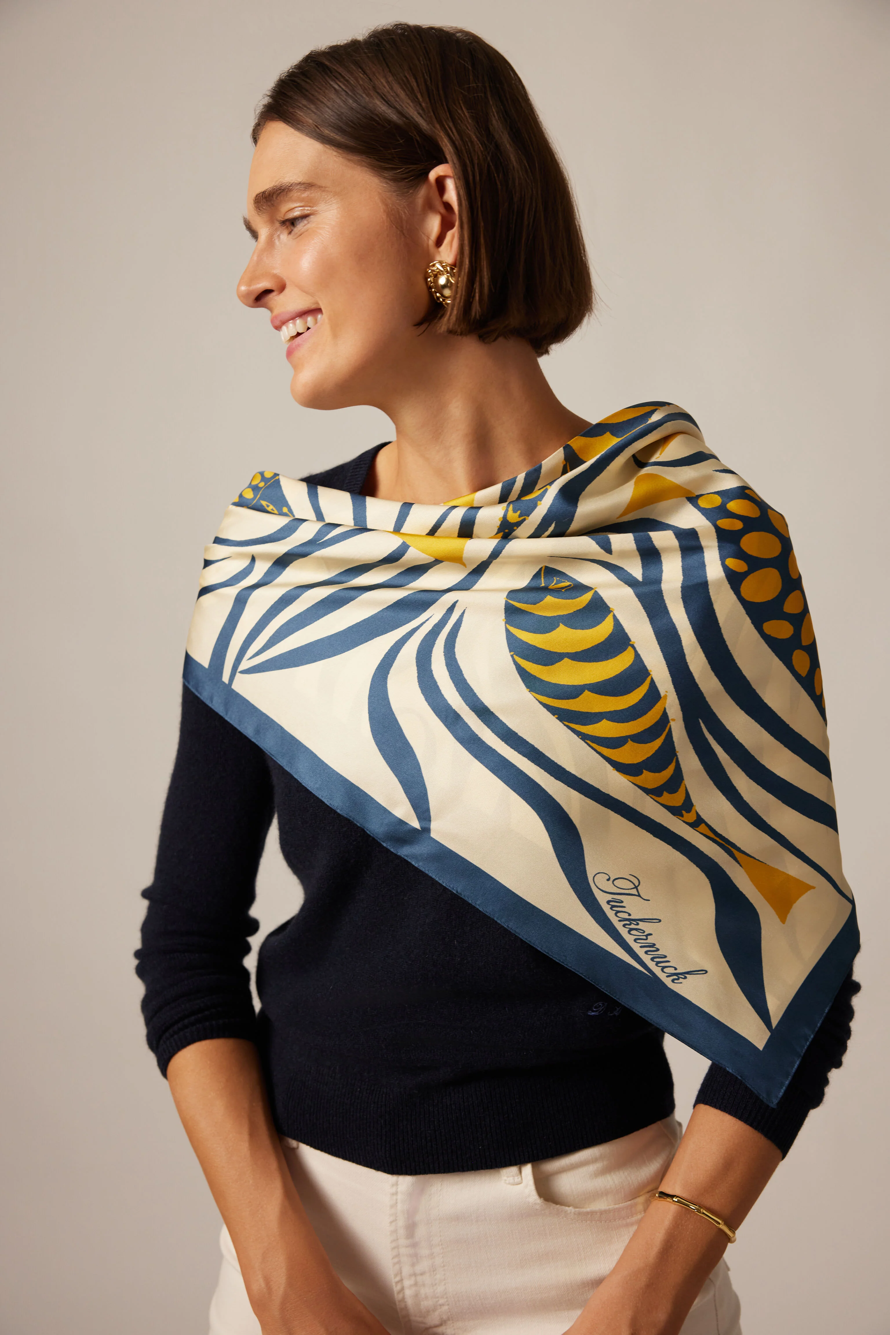Mod Pesce Medium Silk Scarf - Image 2