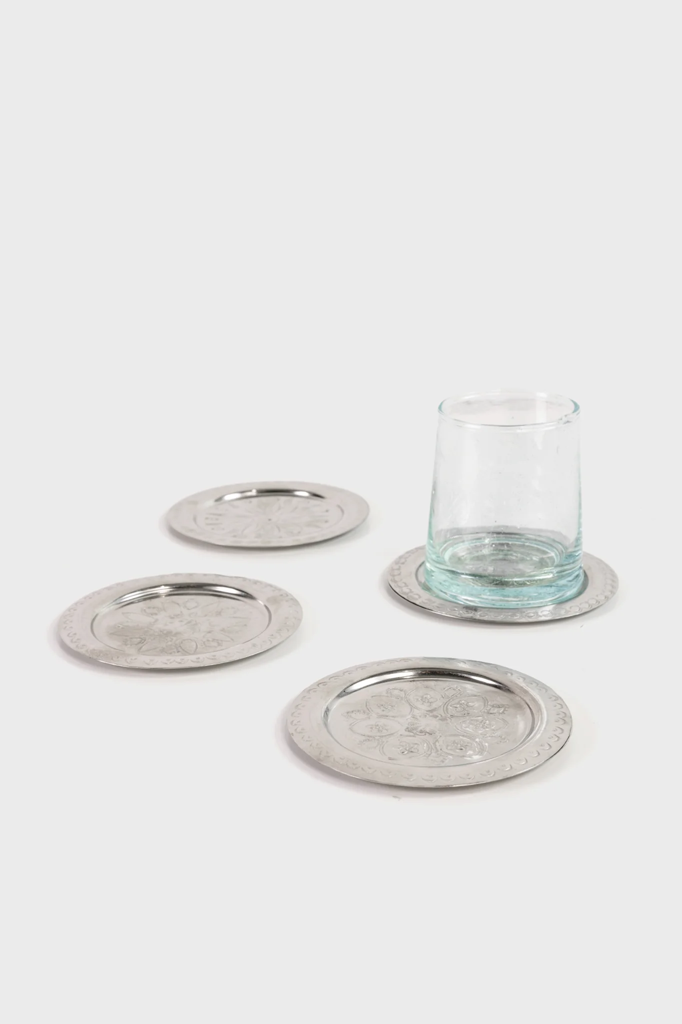 Moroccan Berber Silver Coasters (Set of 4)