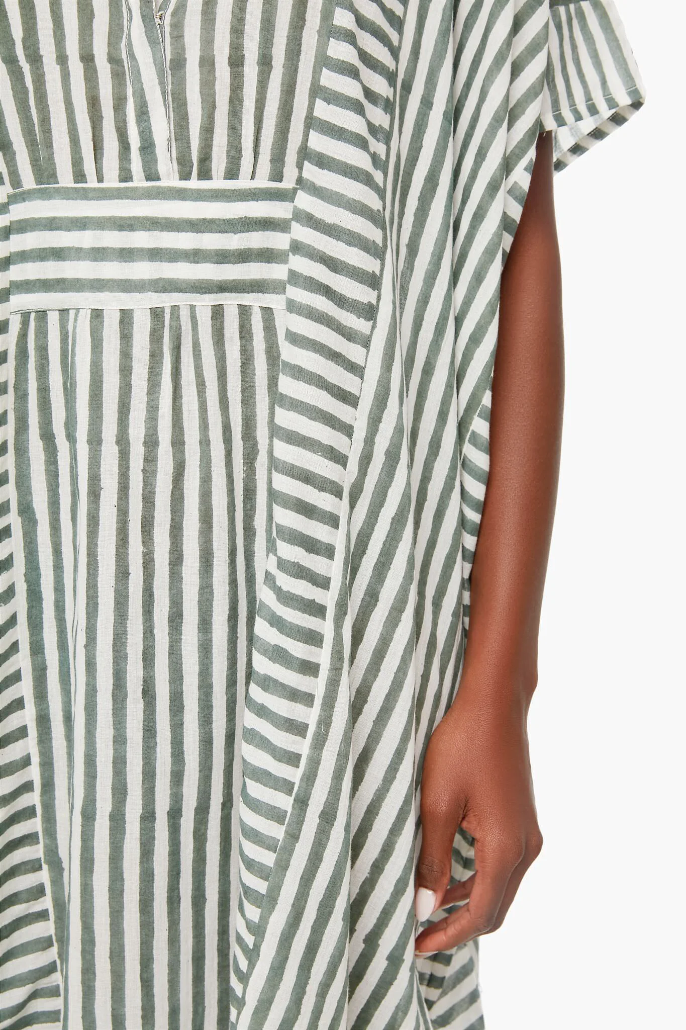 Moss Stripe Emerson Short Caftan - Image 5