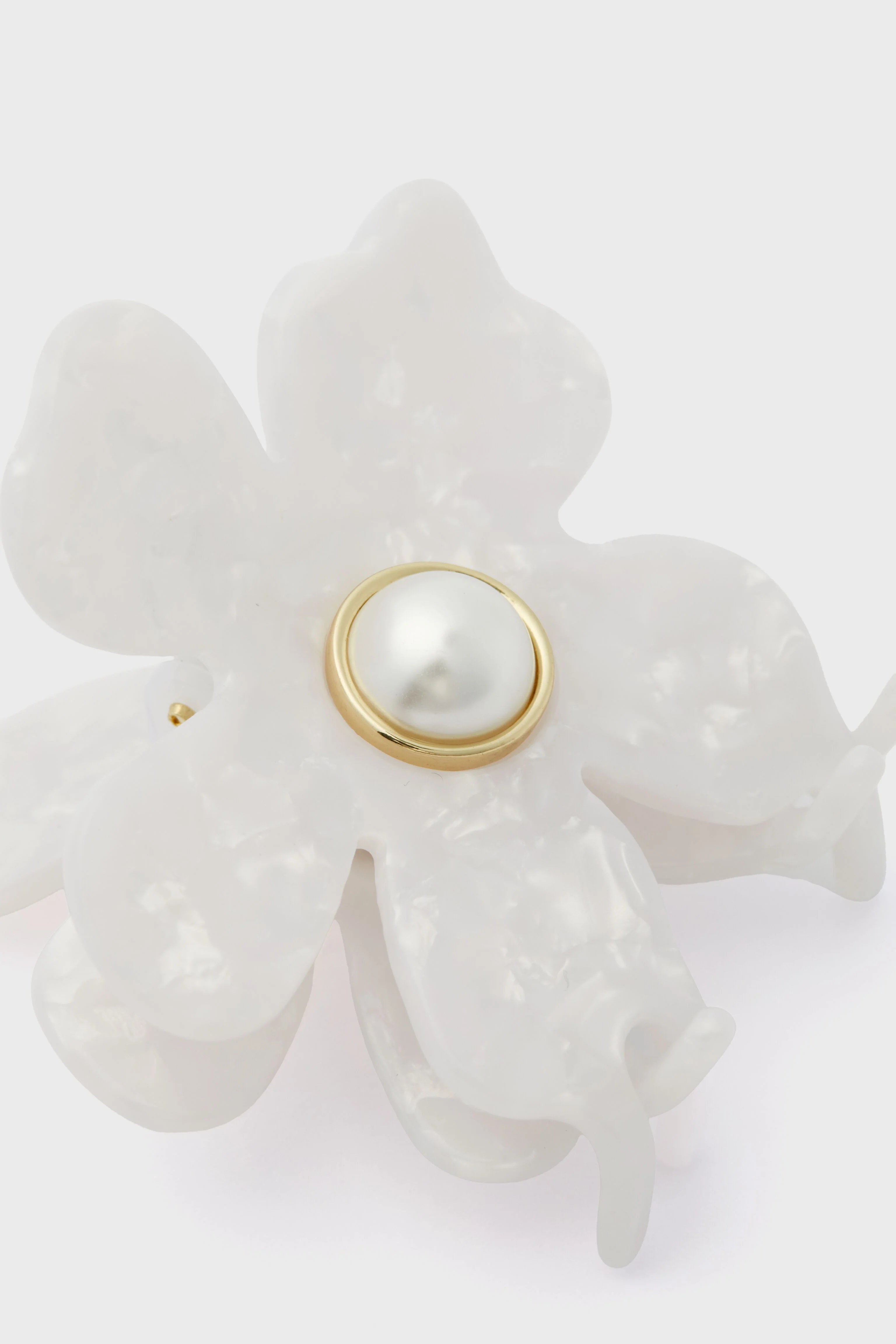 Mother of Pearl Lily Claw Clip - Image 4