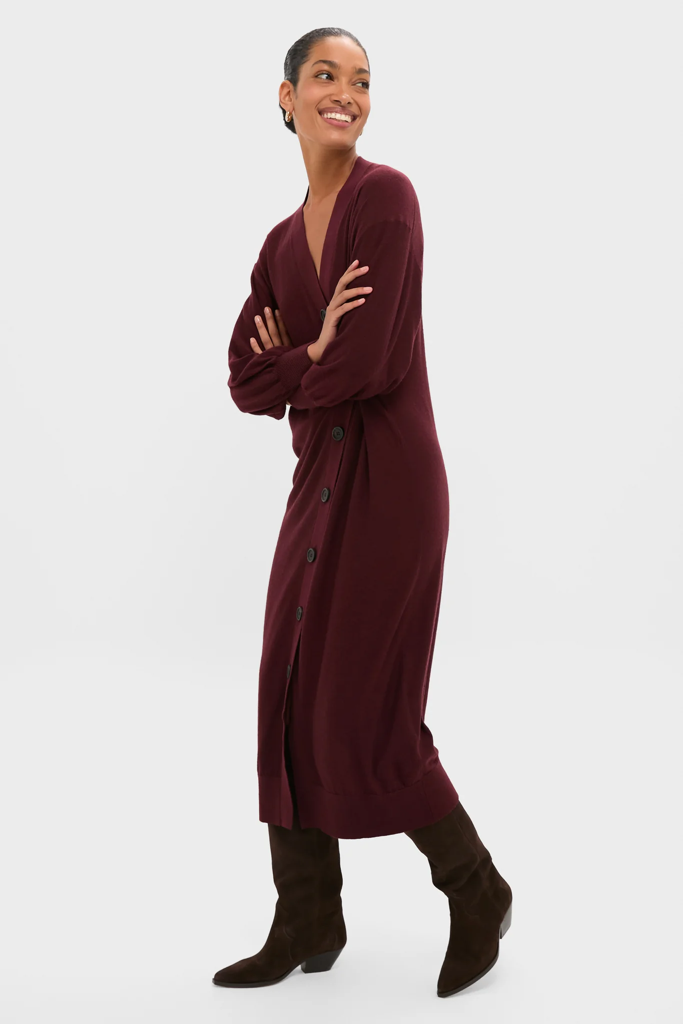 Mulberry Drippy Cardi Dress - Image 3