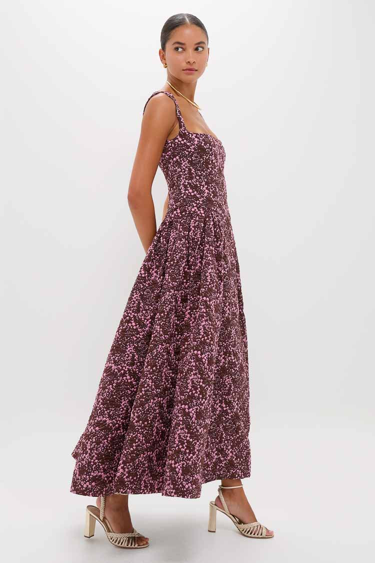 Mulberry Jacquard Sylvie Midi Dress - Image 2