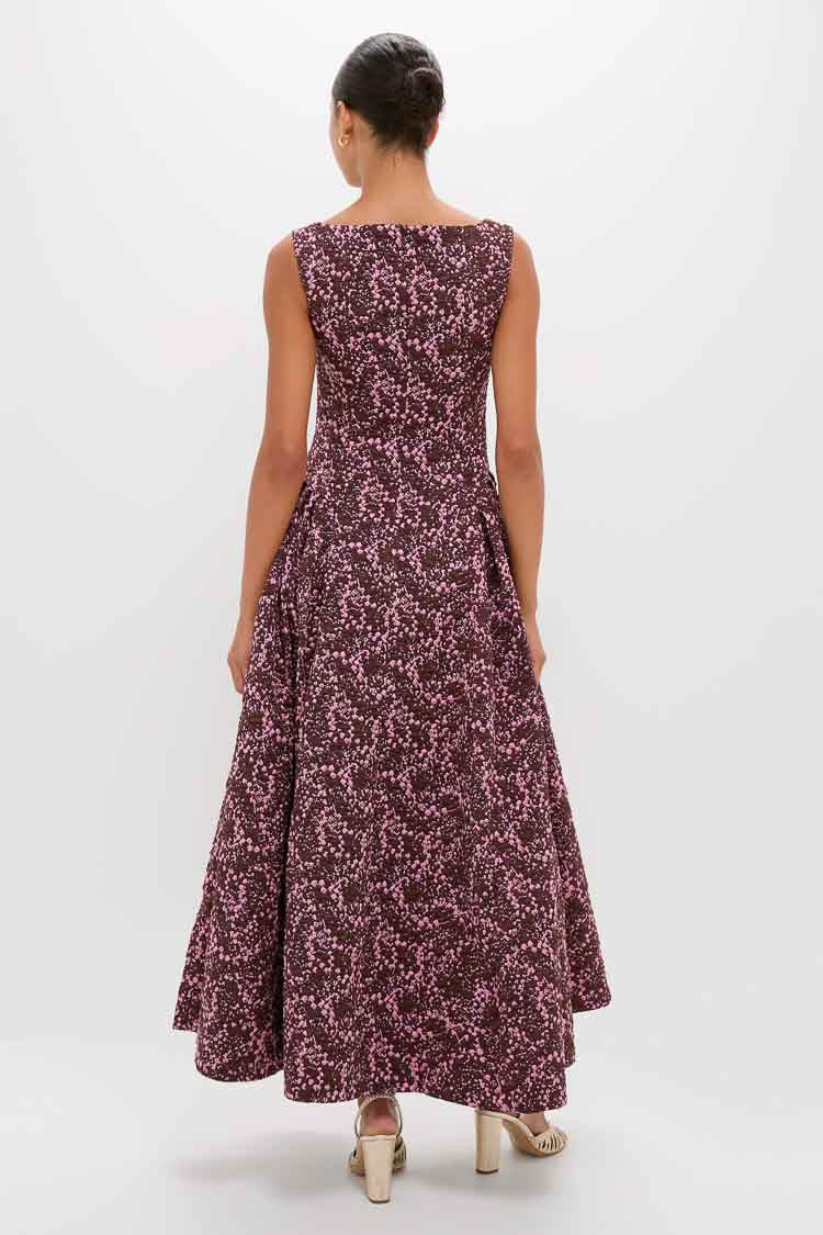 Mulberry Jacquard Sylvie Midi Dress - Image 4
