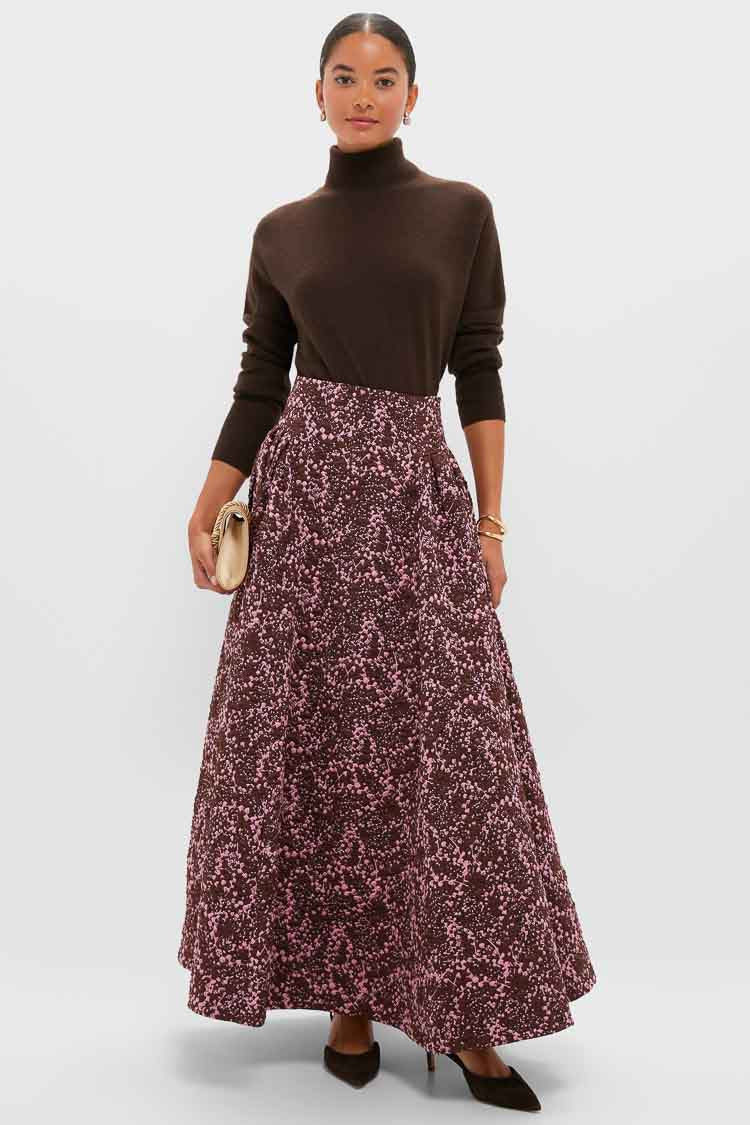 Mulberry Jacquard Sylvie Midi Skirt - Image 2